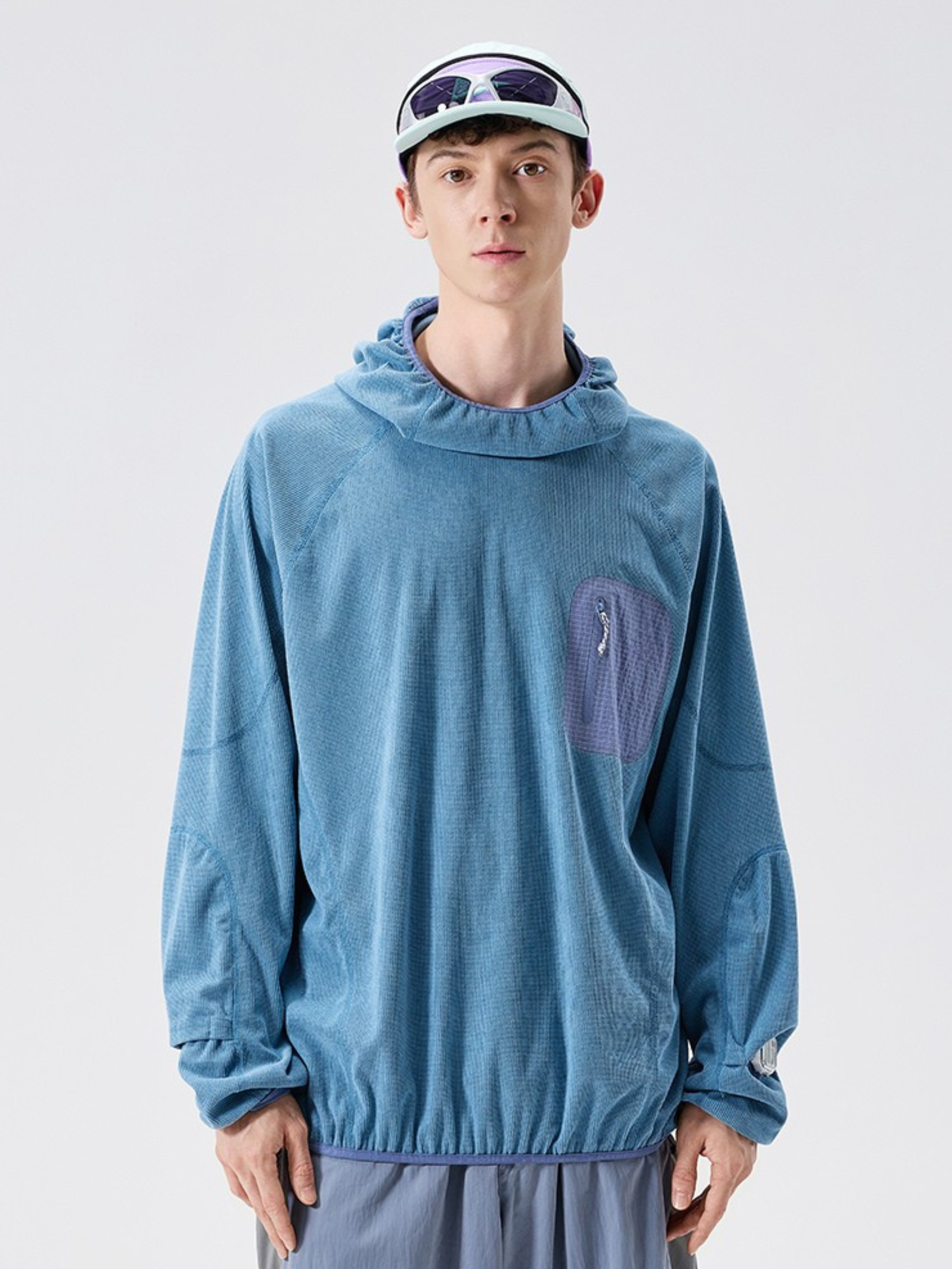 Crag - Unisex Moisture-Wicking High Neck Hoodie Base Layer