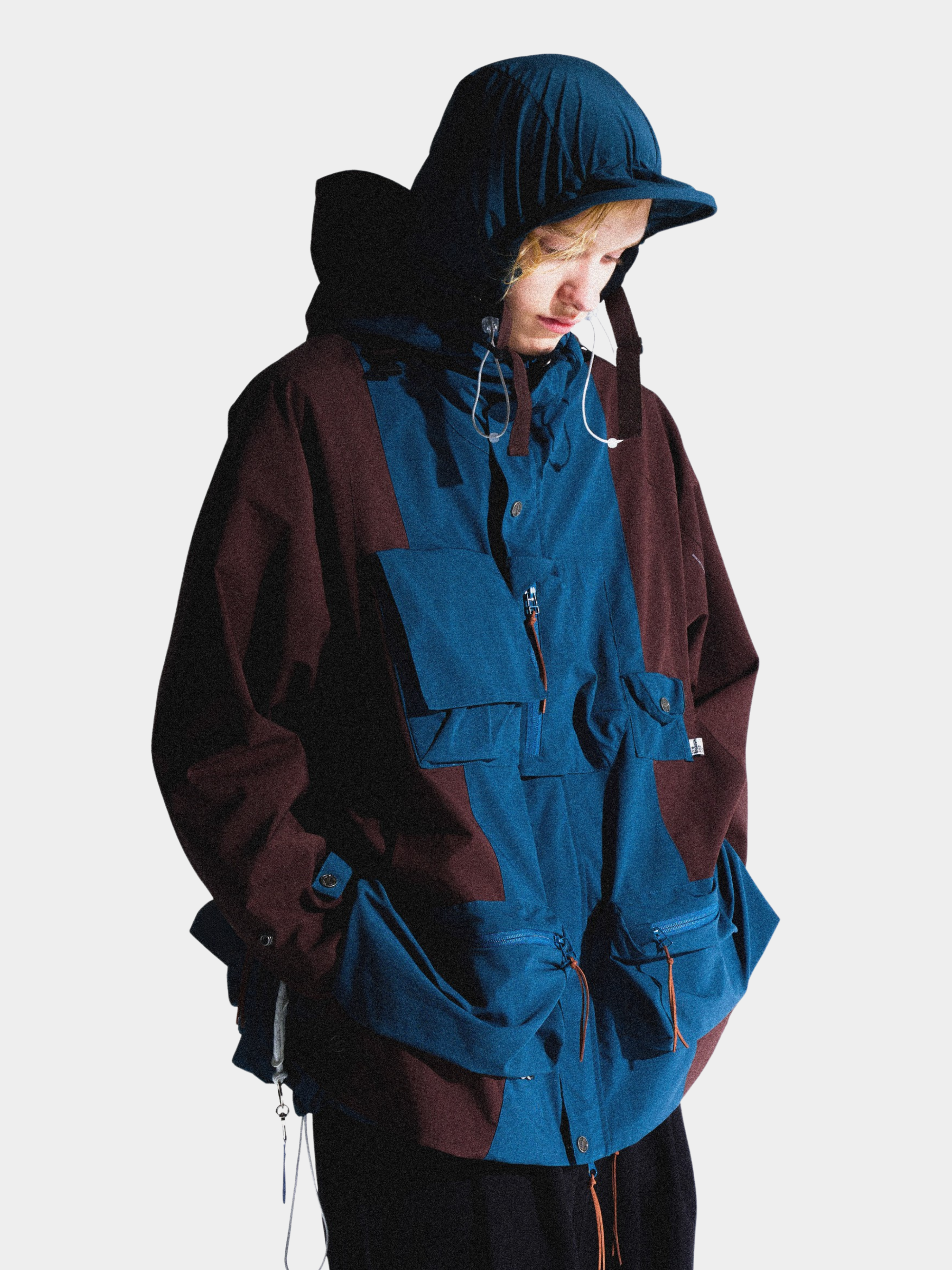 HeatFlask - Men's Color-Block Dual-Hood Teflon® 3-Proof Functional Jacket