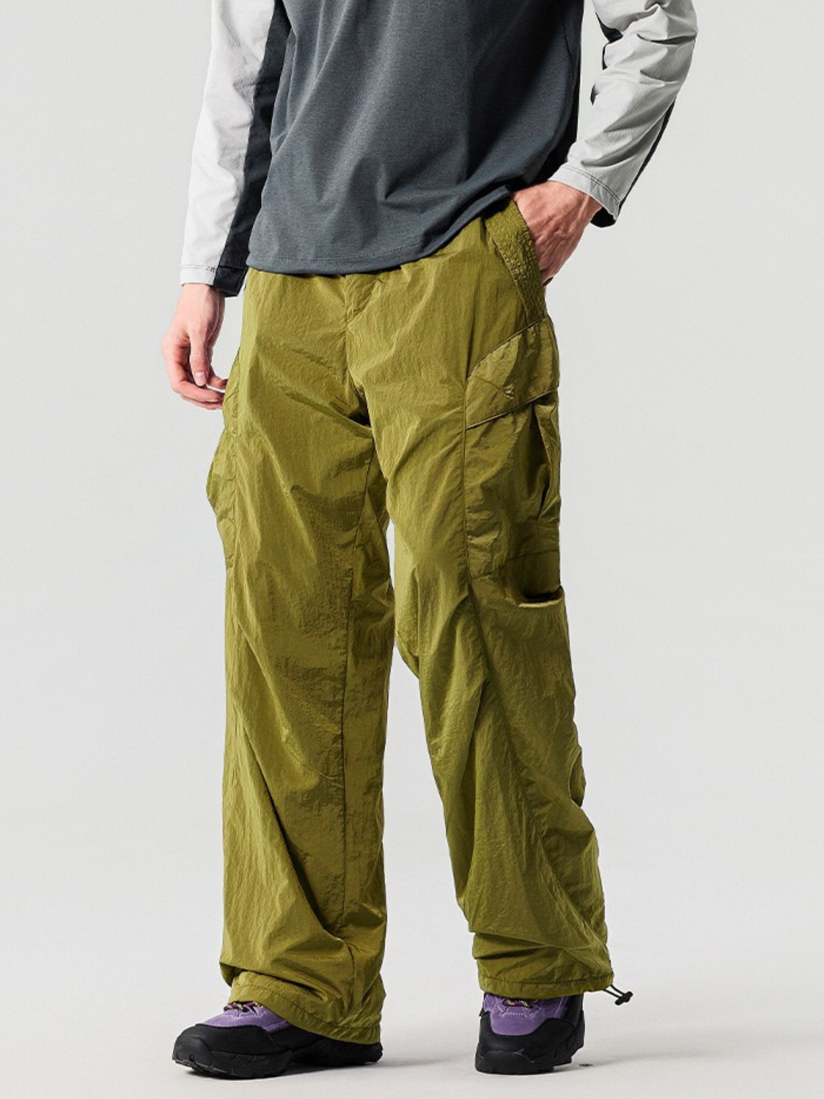 Emberwhisper - Unisex Metal Nylon Lightweight 3-Proof Cargo Pants
