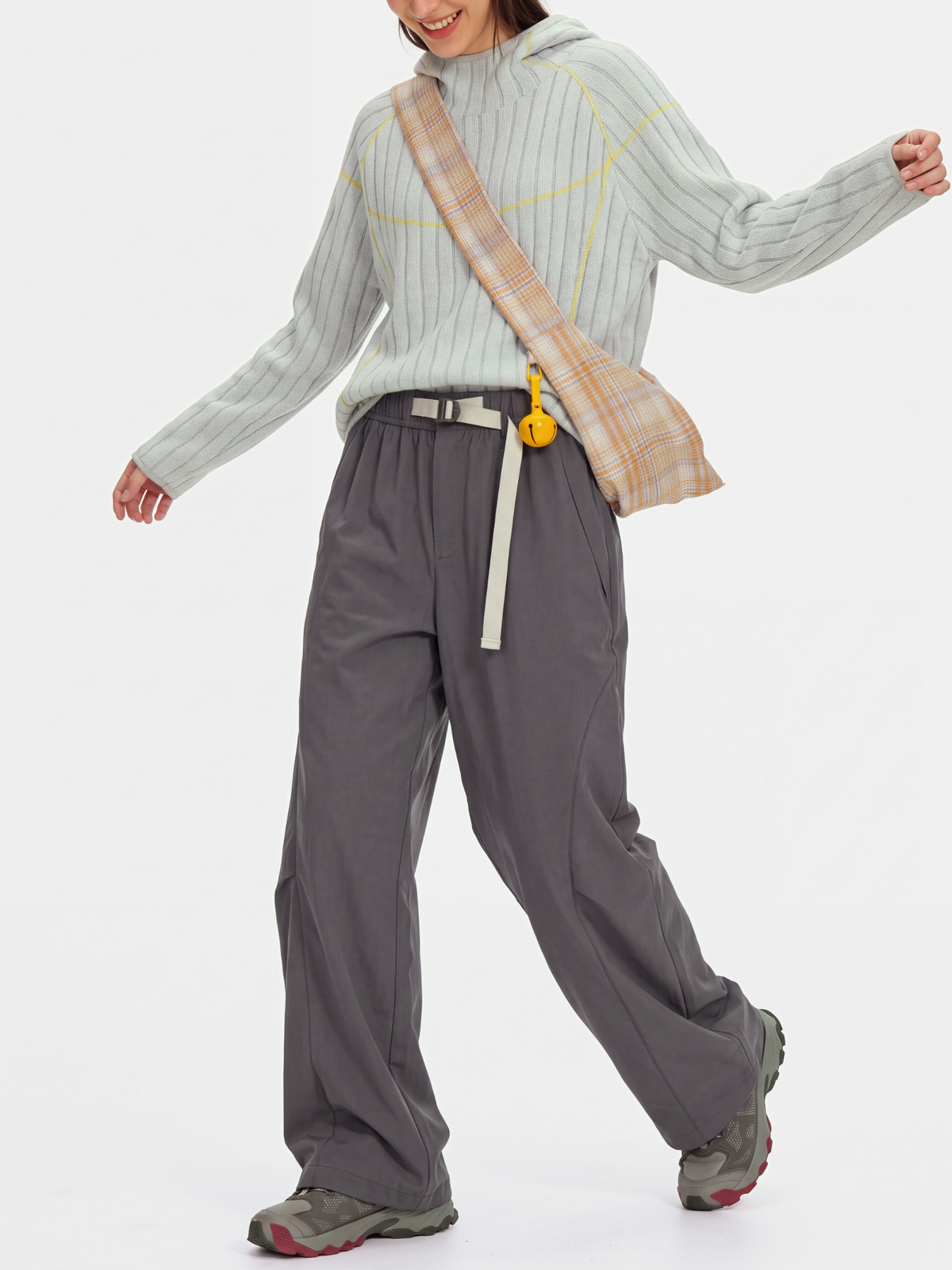 FlipMist - Stretch Elastic-Waist Straight-Leg Utility Pants