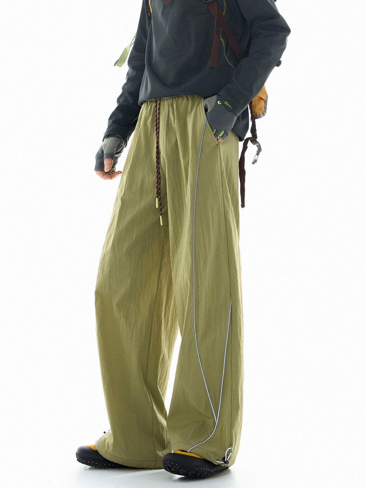 Shadetrek - Lightweight & Reflective Color-Block Wide-Leg Pants