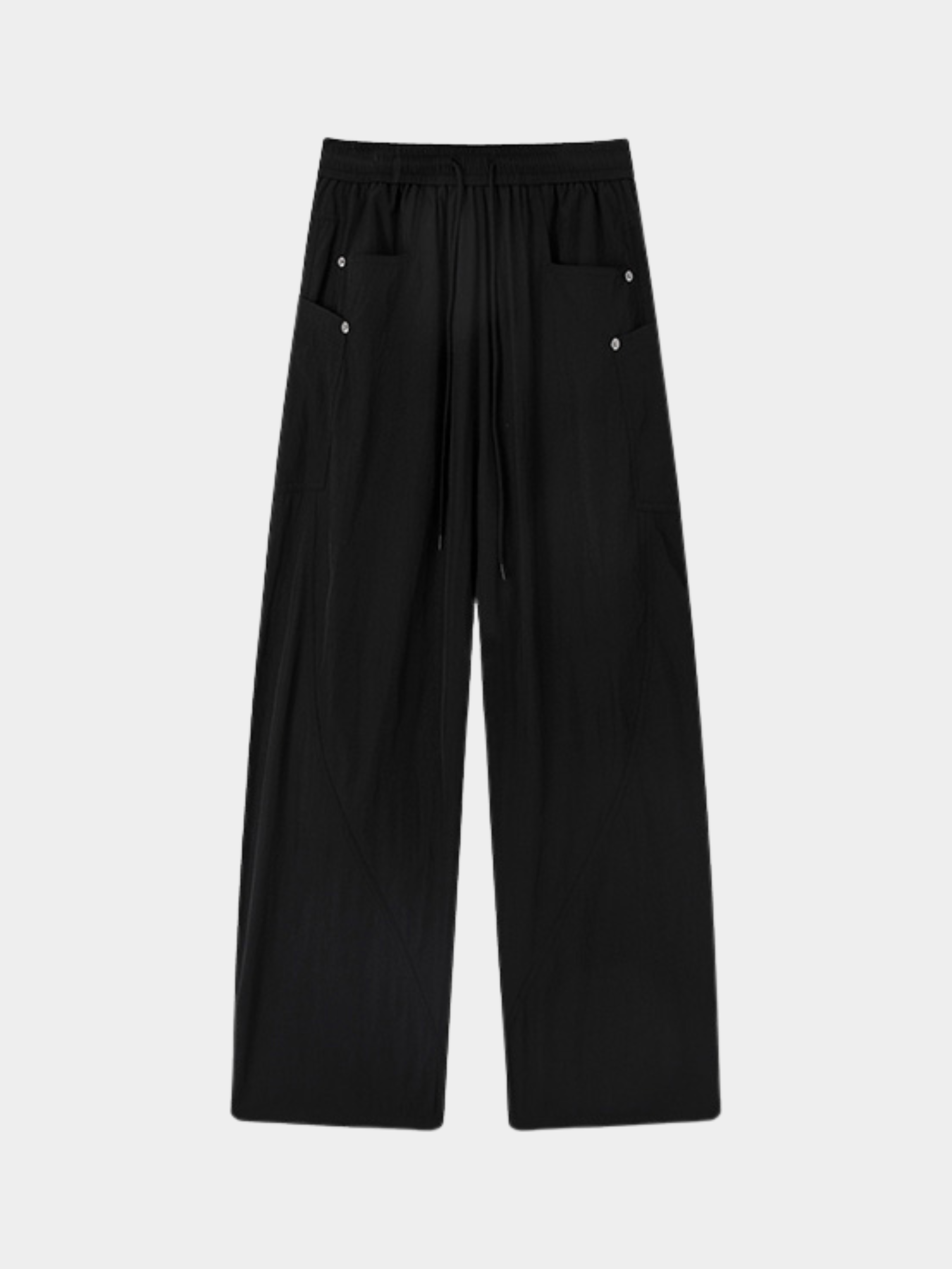 Rocky - Women's Multi-Pocket Contrast-Stitch Loose Straight Scimitar Pants