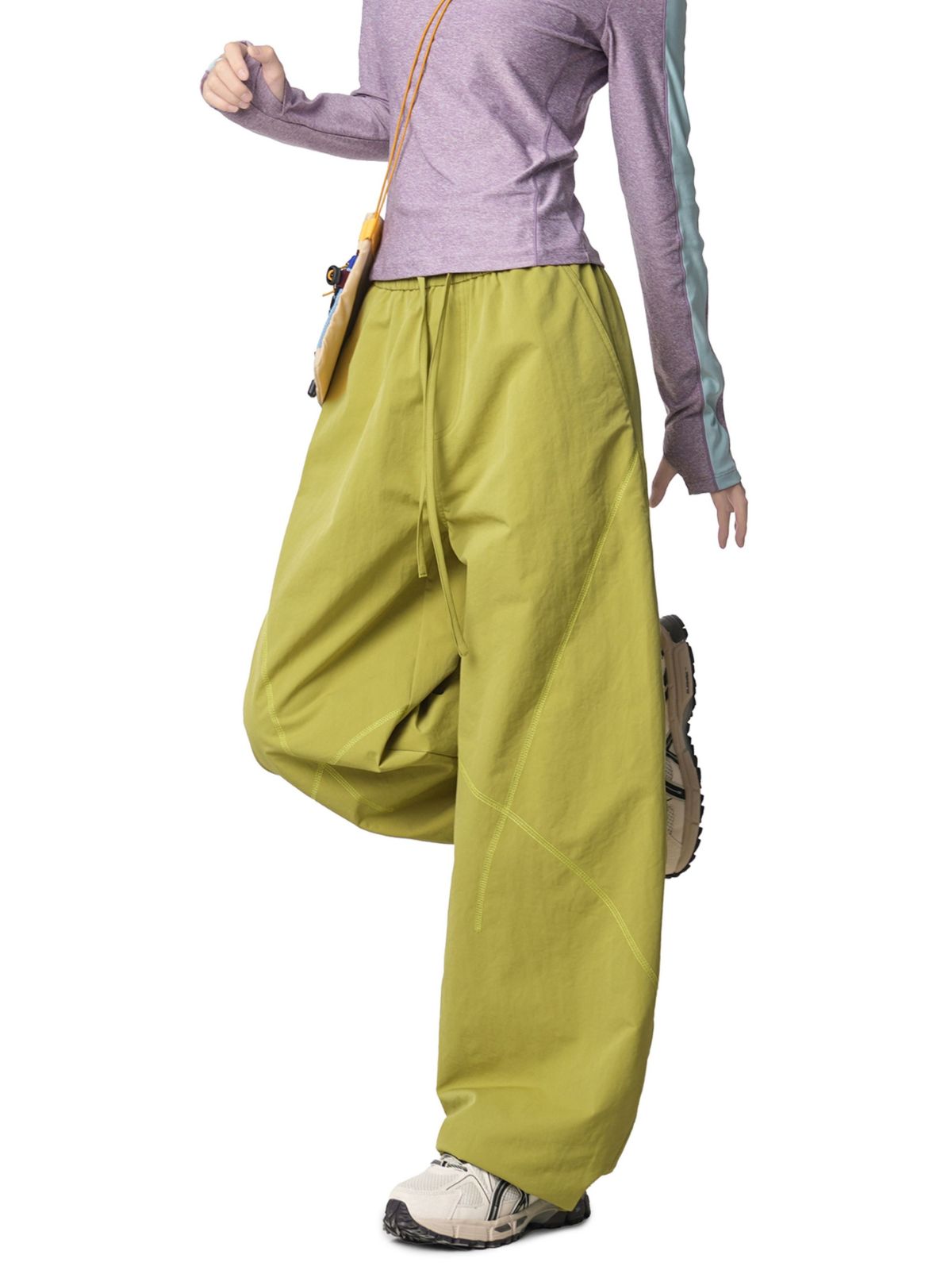 FrostDash - Lightweight Loose Colorblock Hasso Stitch Pants