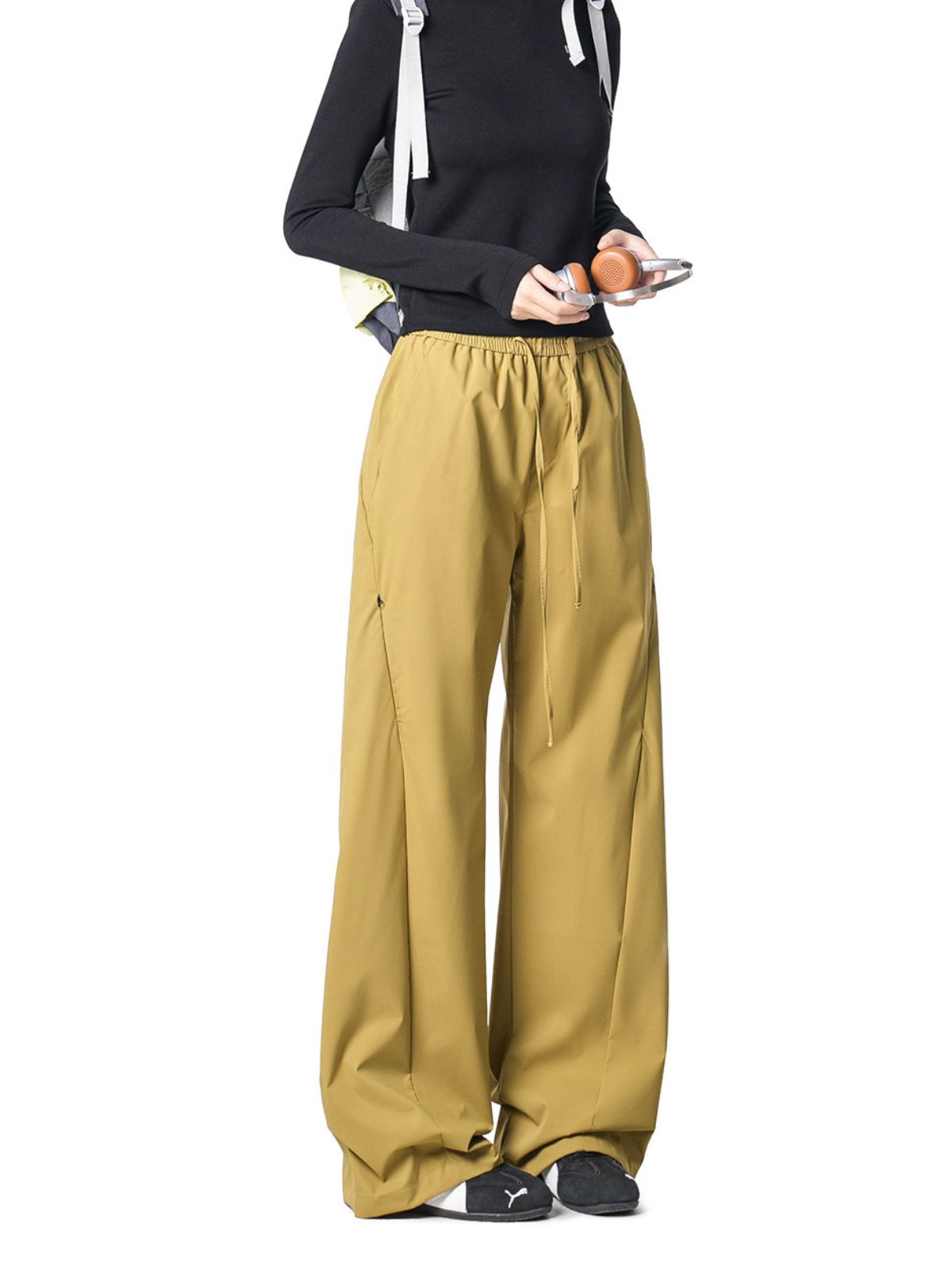 Gusttrek - Geometric Seam Relaxed Straight-Leg Pants