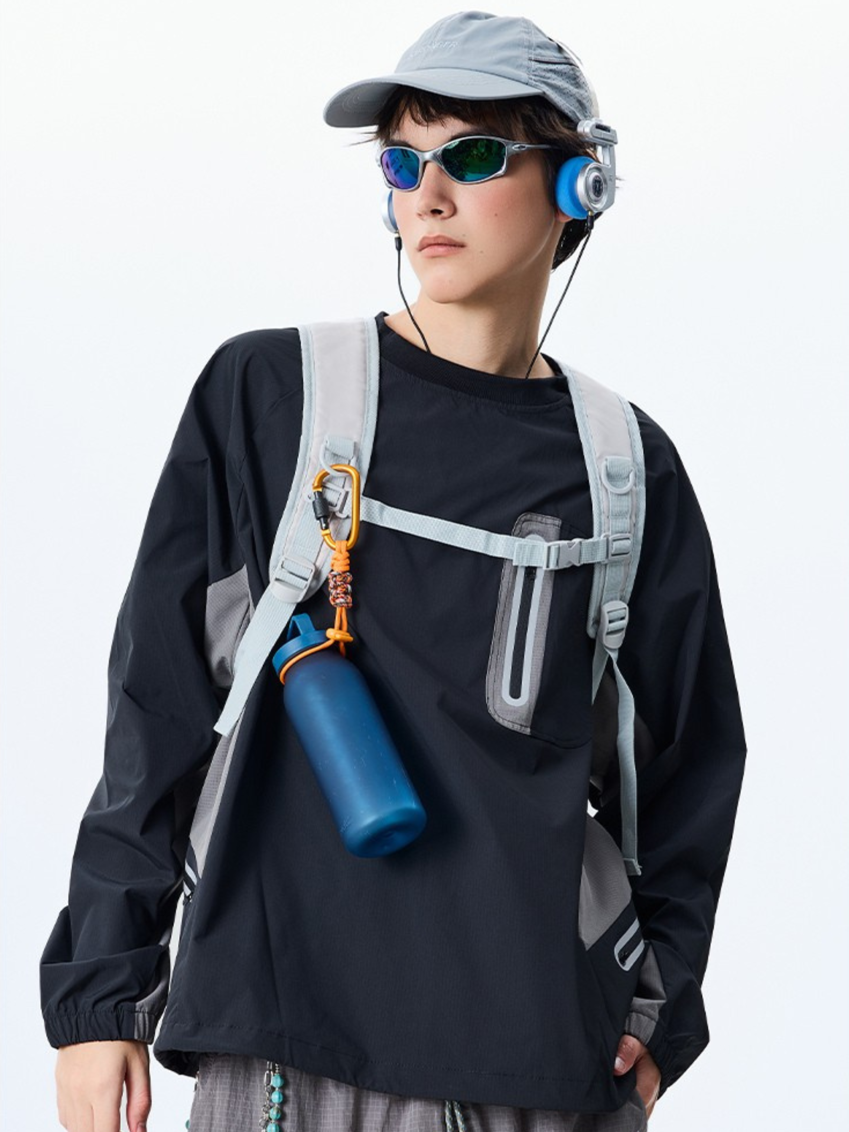 Mistral - Water-Repellent Reflective Zipper Long-Sleeve T-Shirt