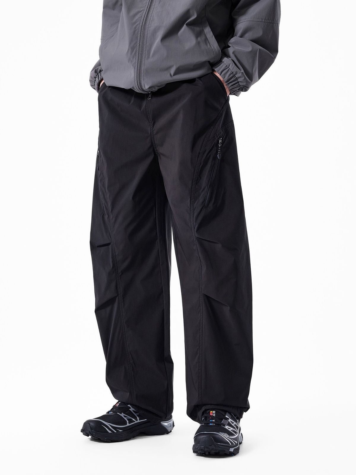 EchoWall - Water-Repellent Wind-Resistant Color-Block Paratrooper Pants