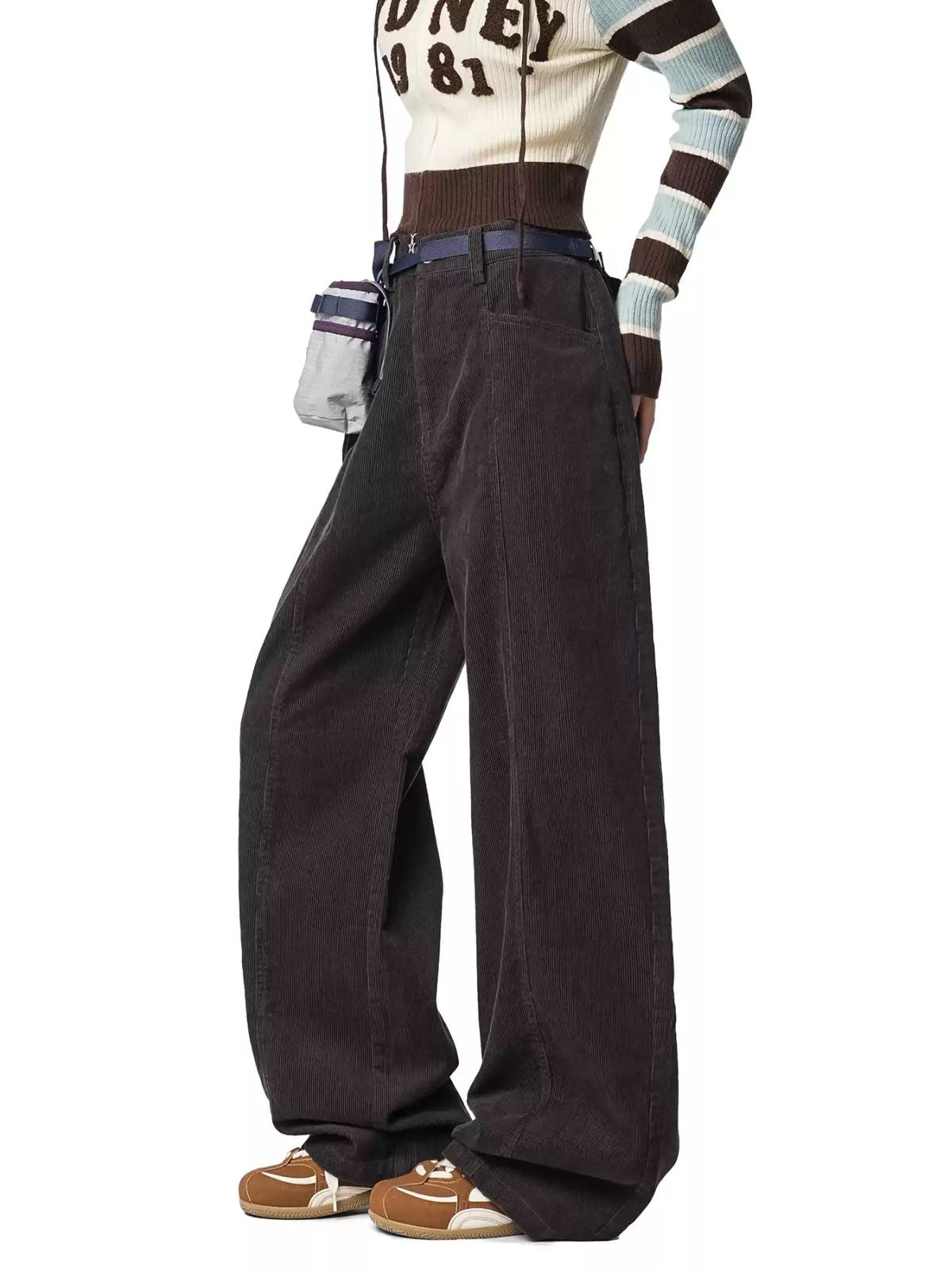 Foresttrek - Unisex Cotton Corduroy Curved-Leg Wide-Leg Pants