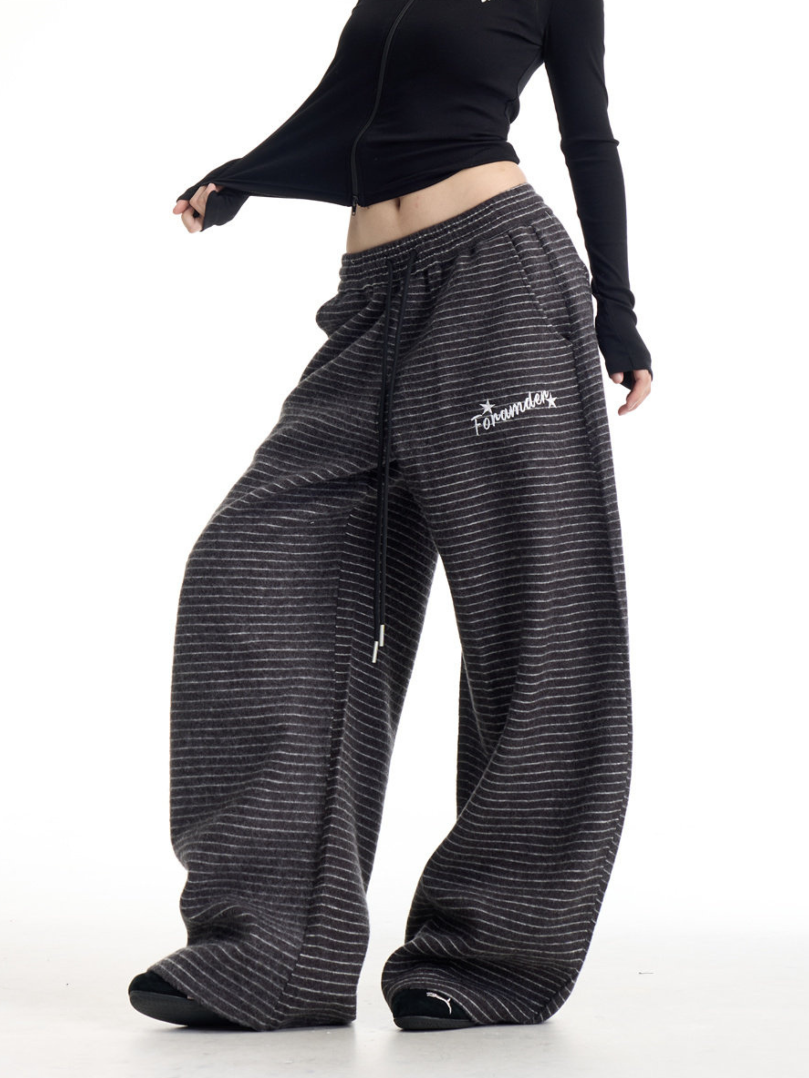 Emberburn - Women's Striped Wide-Leg Casual Pants
