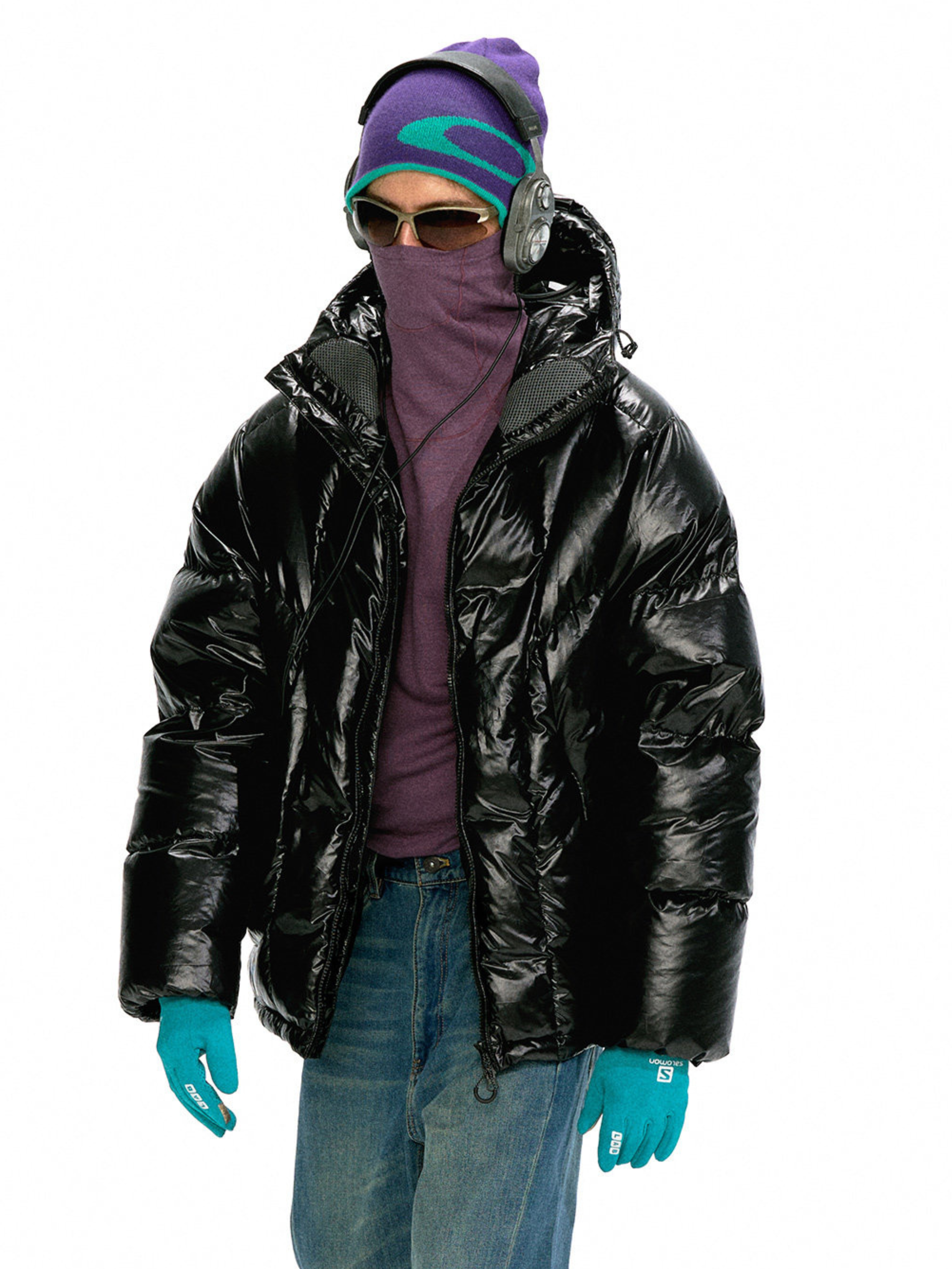 CampClip - Men's 90% White Duck Down Detachable Goggle Mask Jacket
