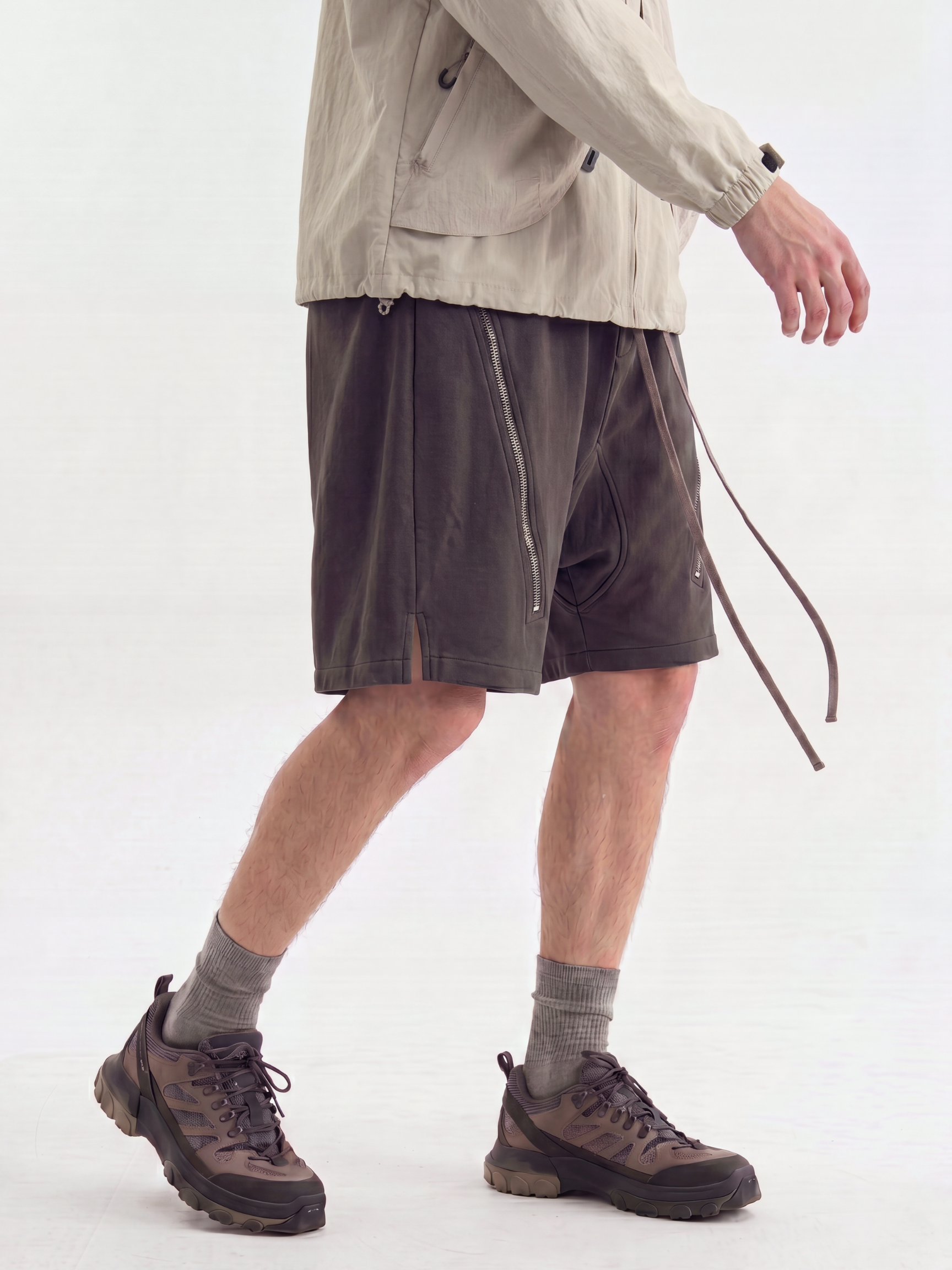 BaseRope - Men's Zipper Slit Shorts