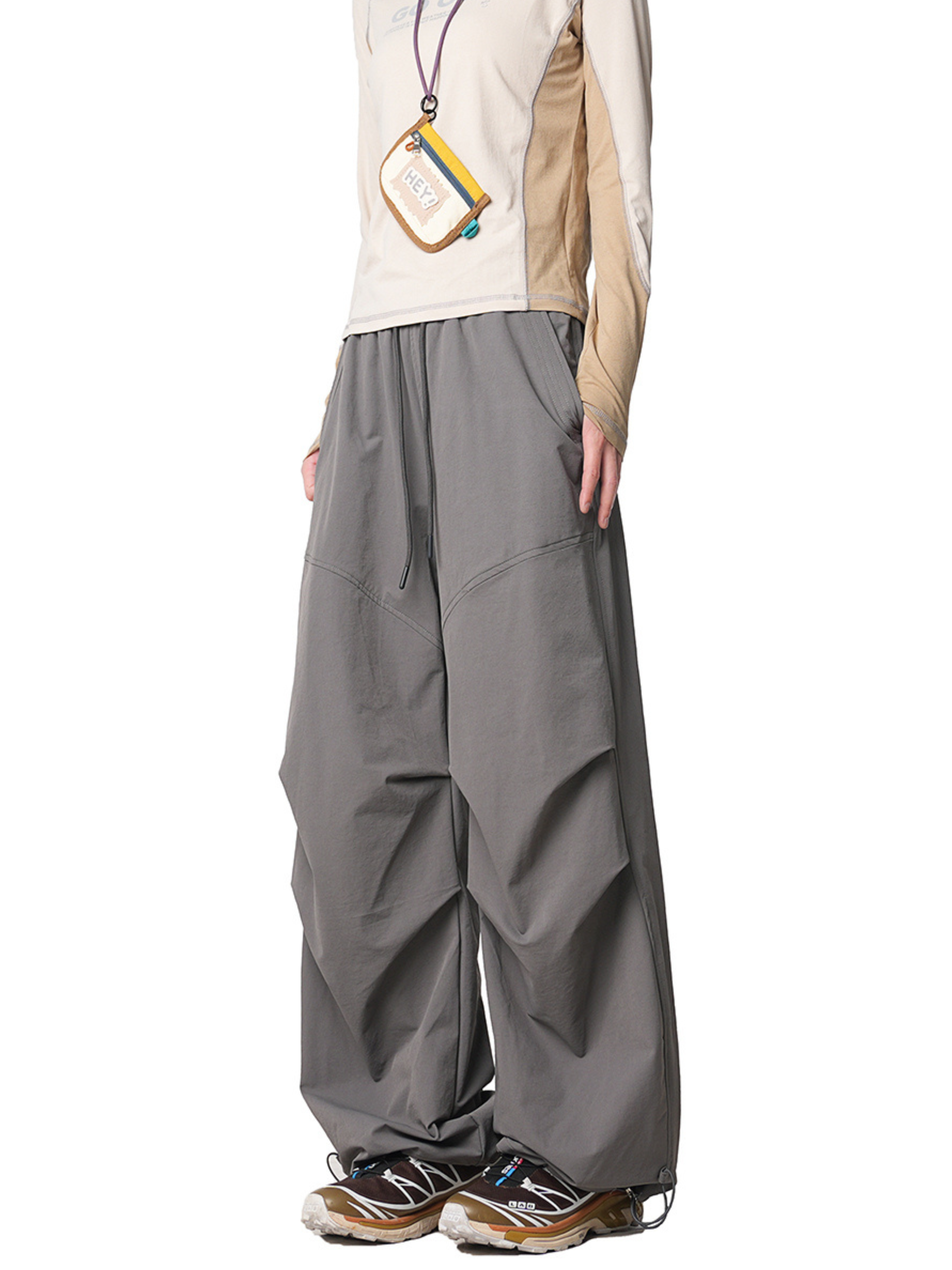 Backtrail - Unisex Wrinkled Straight-Leg Paratrooper Cargo Pants