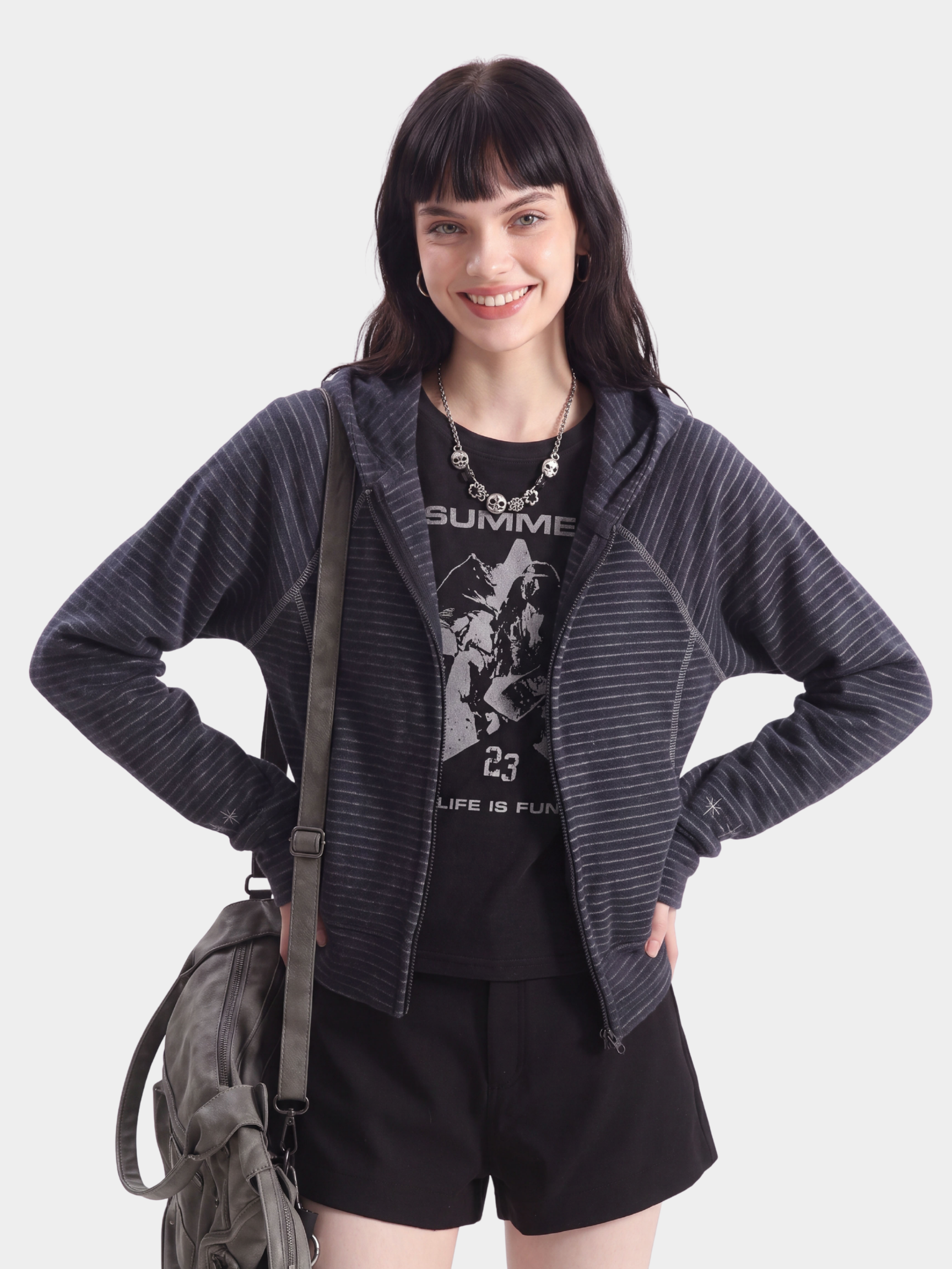 HushLine - Women's Striped Soft Zip-Up Jacket
