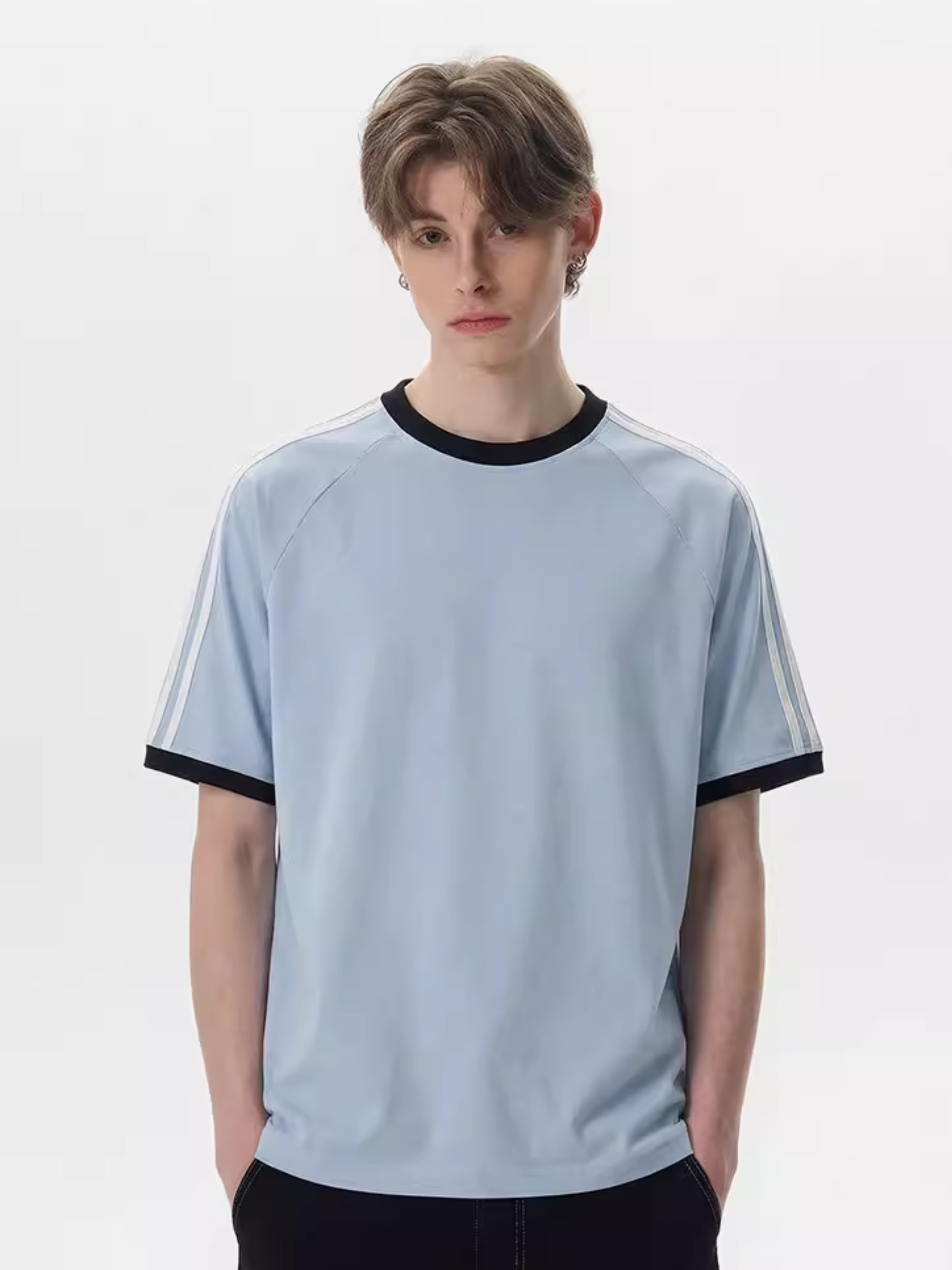 Dusttrail - Colorblock Cooling Striped Quick-Dry T-Shirt