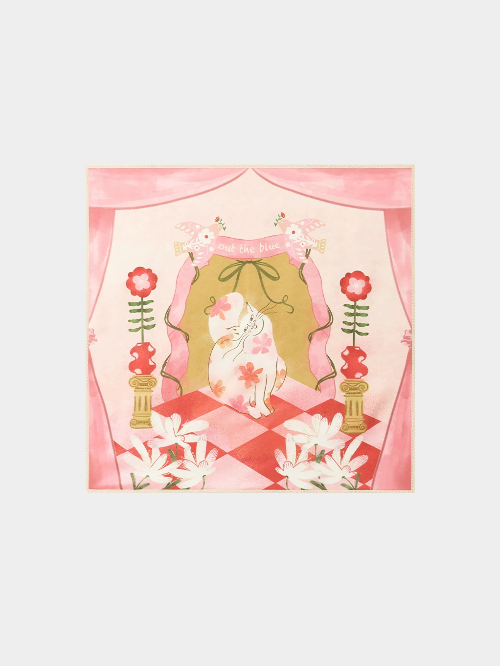 TutuTwirl - Cat Garden Print Satin Headscarf