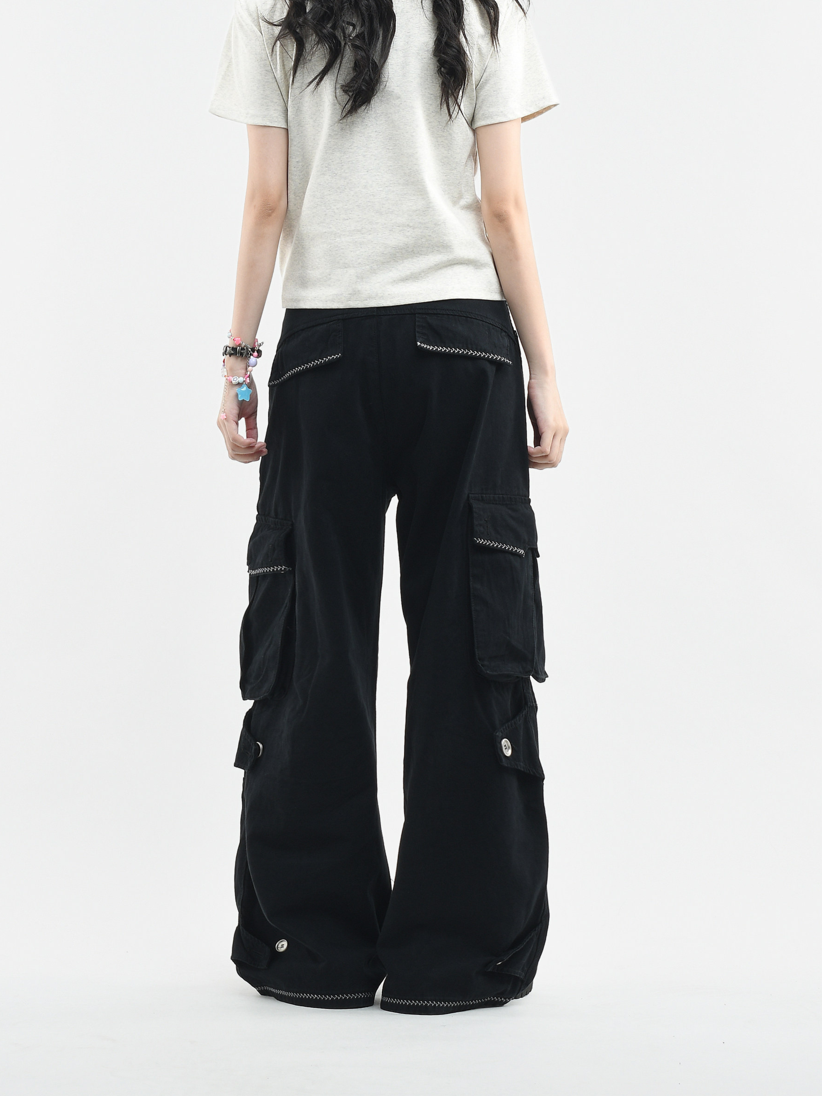 ThornView - Women's Multi-Pocket Washed Cargo Pants
