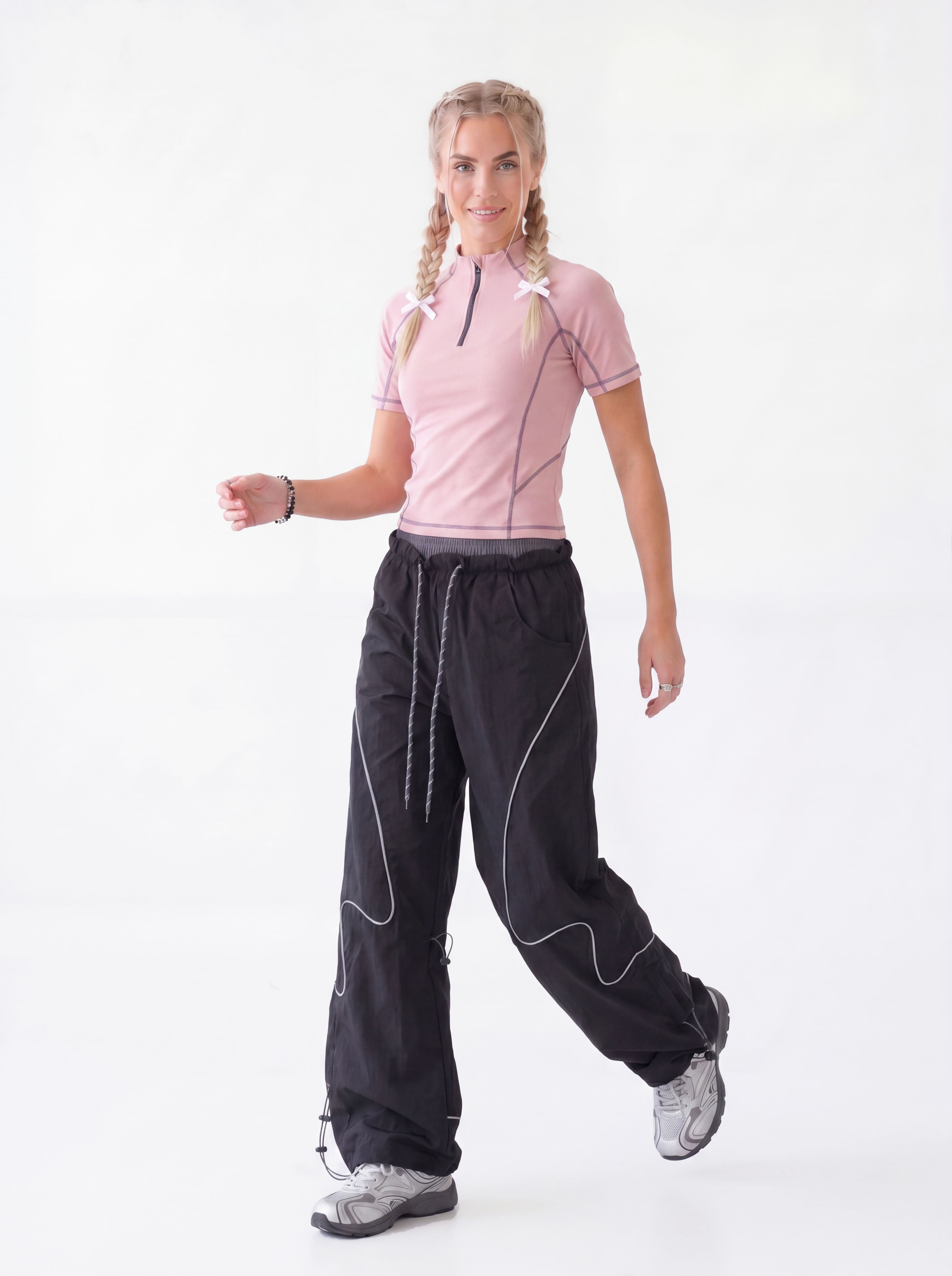 CloudWisp - Women's Quick-Dry Half-Zip Stand Collar T-Shirt
