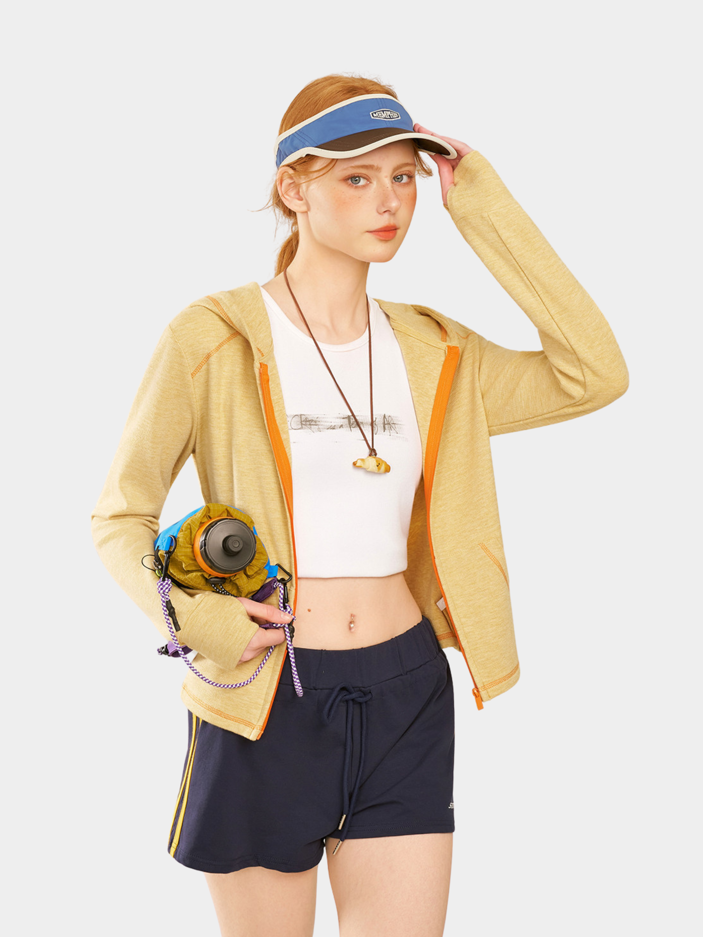 OwlCrag - Women's Slim-Fit Contrast Stitch Zip-Up Jacket