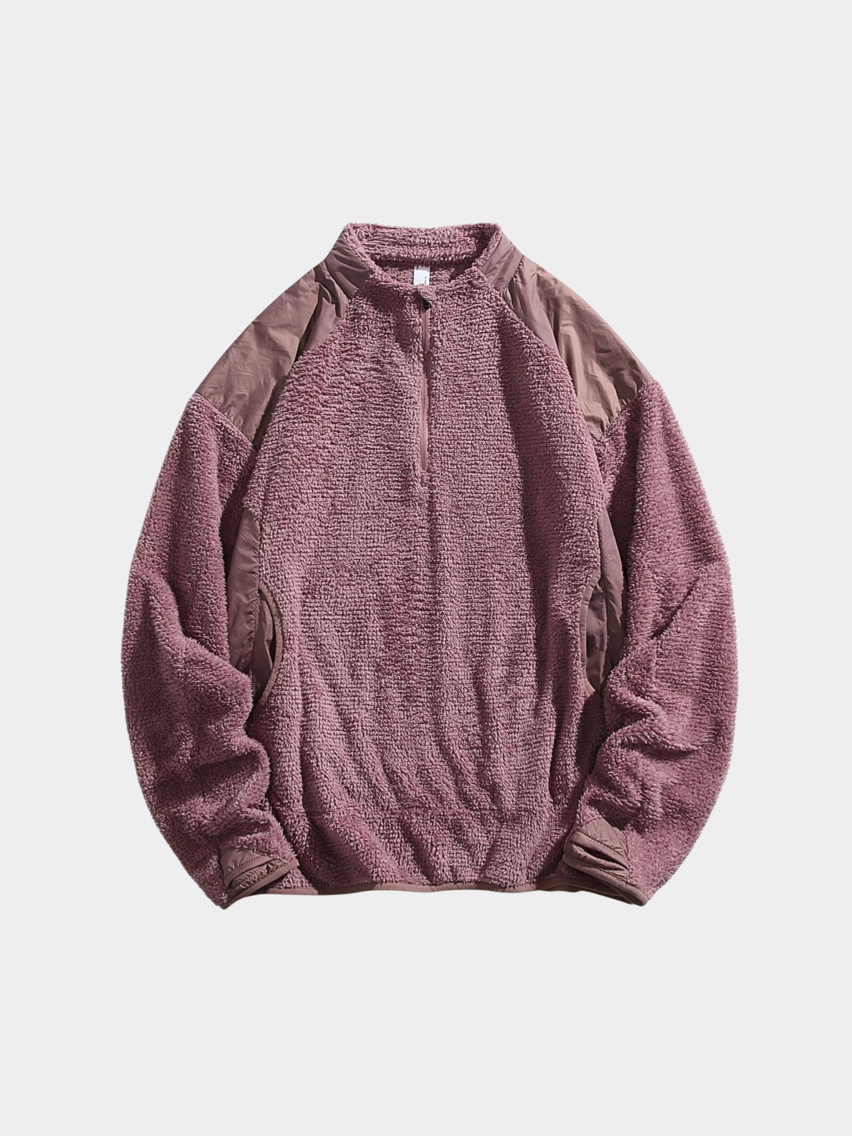 Ashtop - Thermal Fleece Half-Zip Mock Neck Sweatshirt