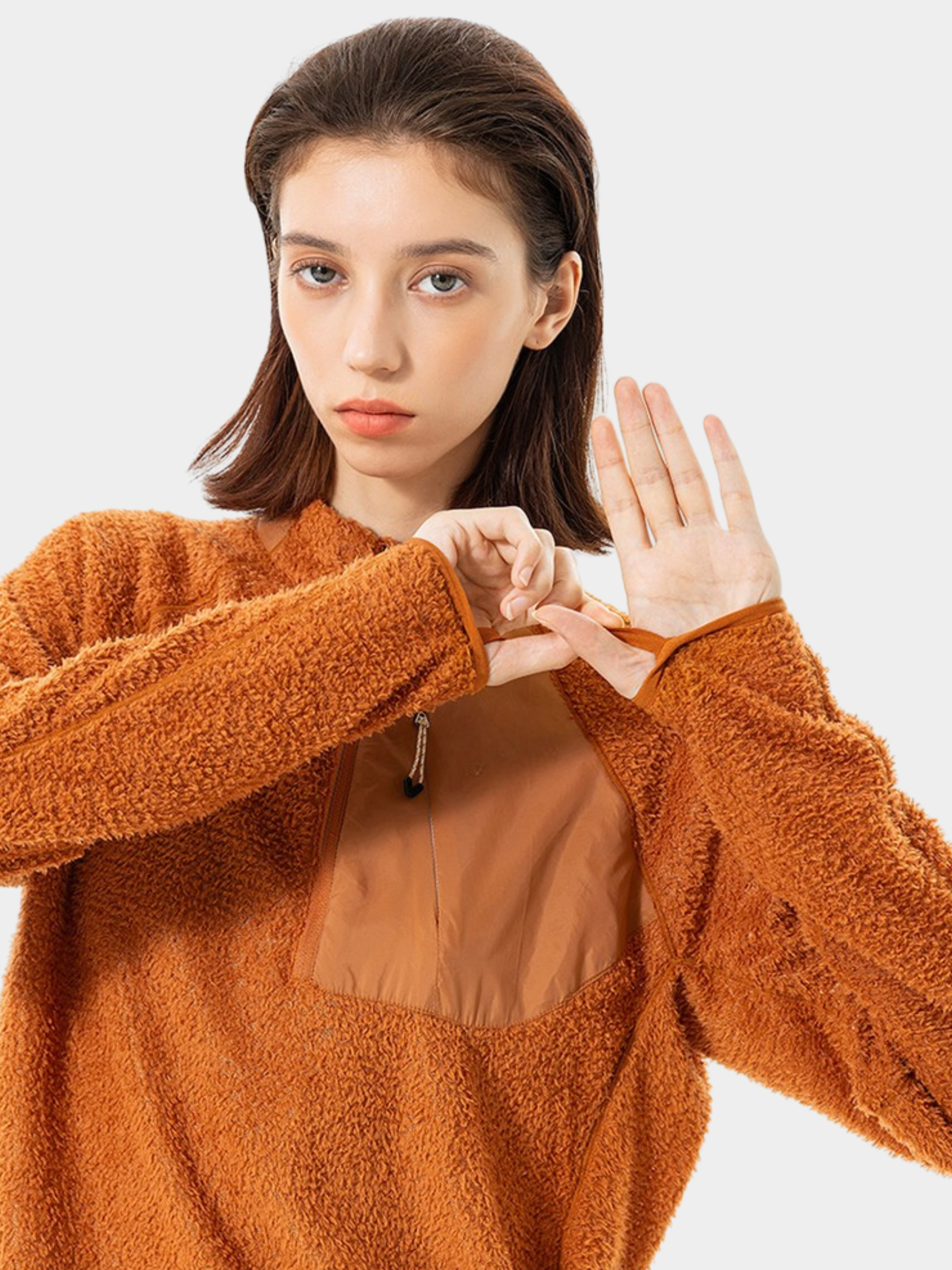 Arcadia - Half-Zip Fleece Liner Mock Neck Sweatshirt