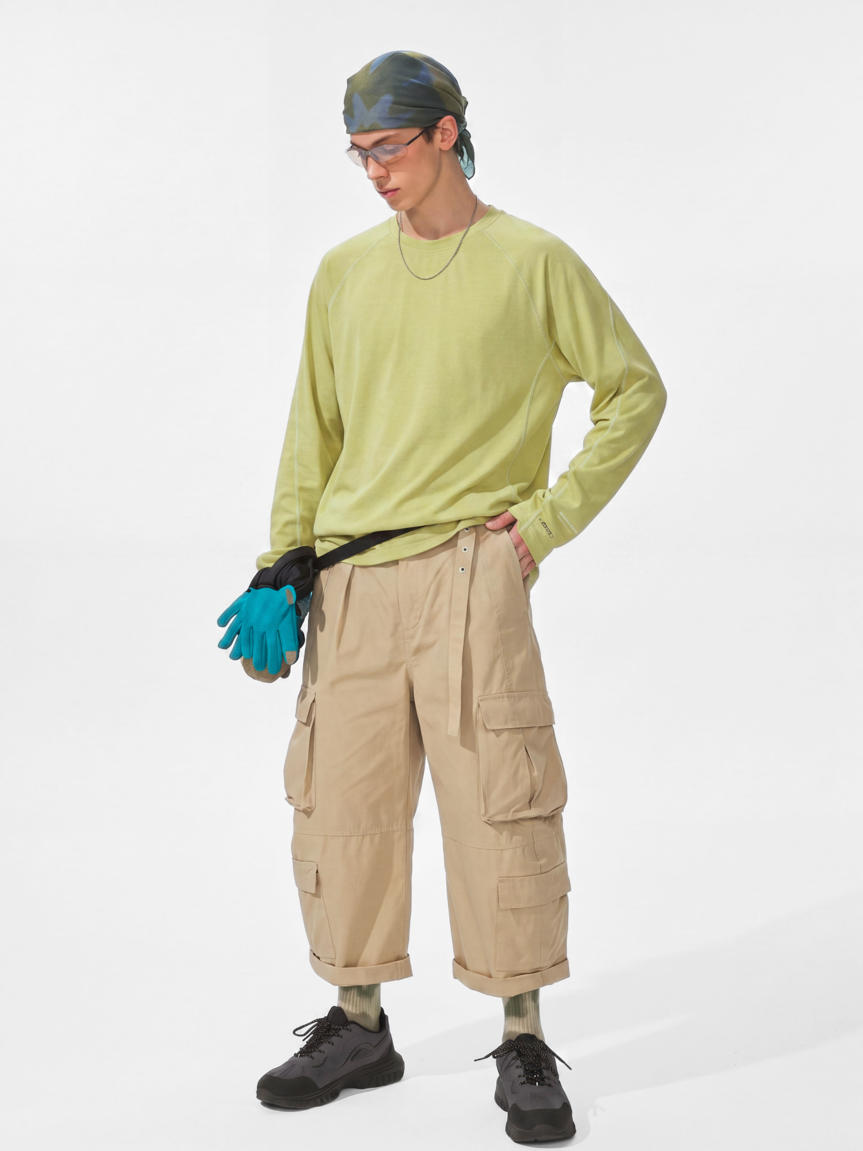 Castmark - Deconstructed Oversized-Pocket Utility Cropped Pants