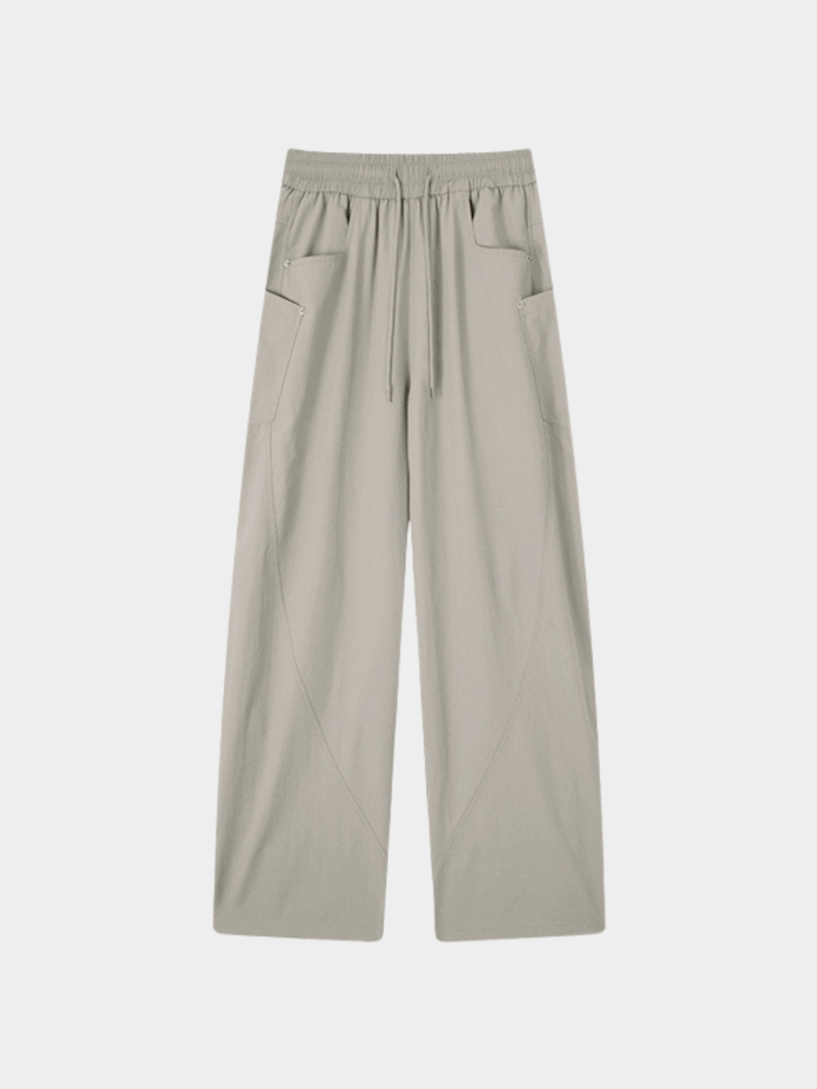 FrostEdge - Unisex Draped Relaxed Straight-Leg Casual Pants