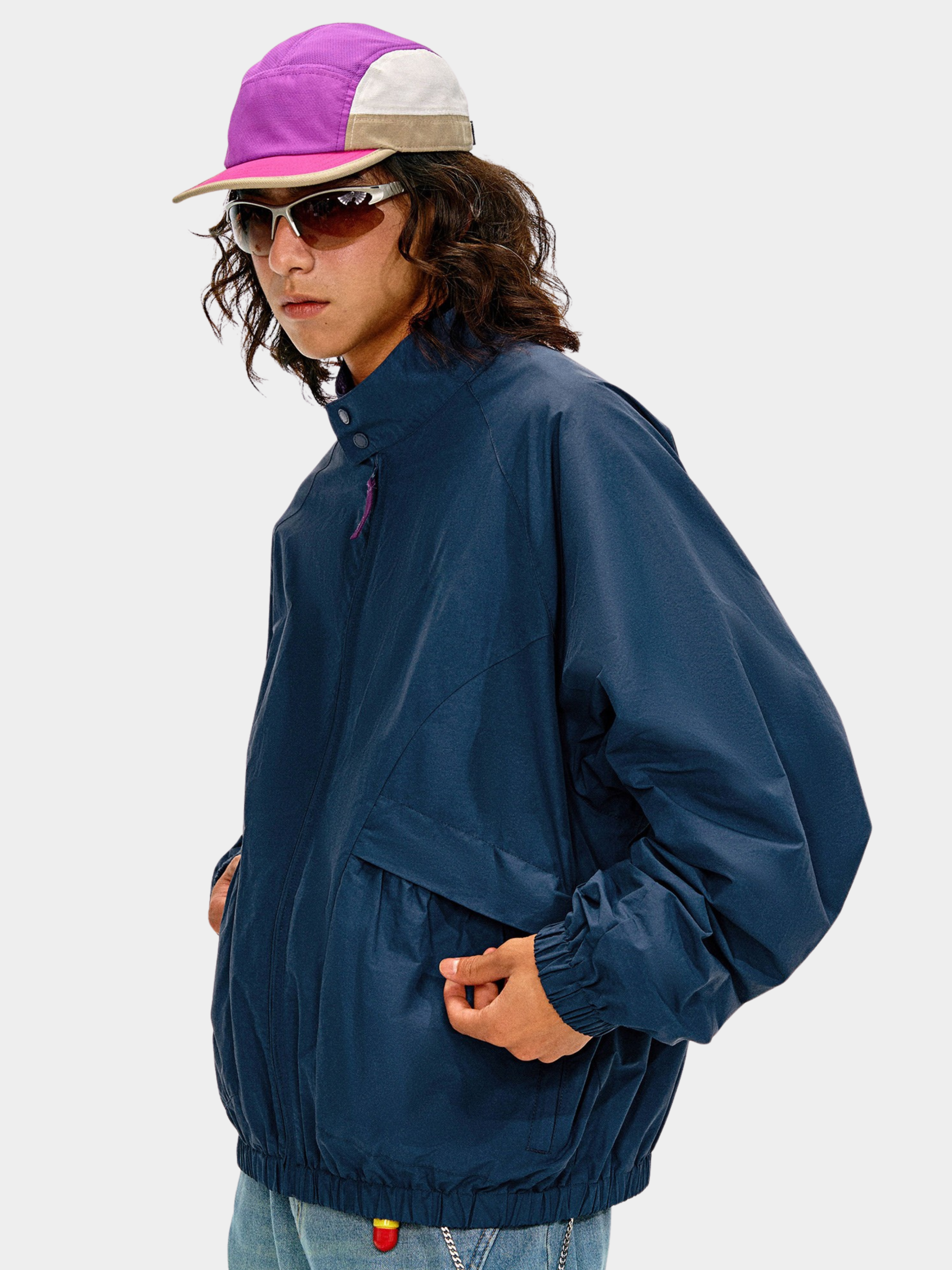 Firewhisper - Unisex Colorblock Stand-Collar Harrington Jacket