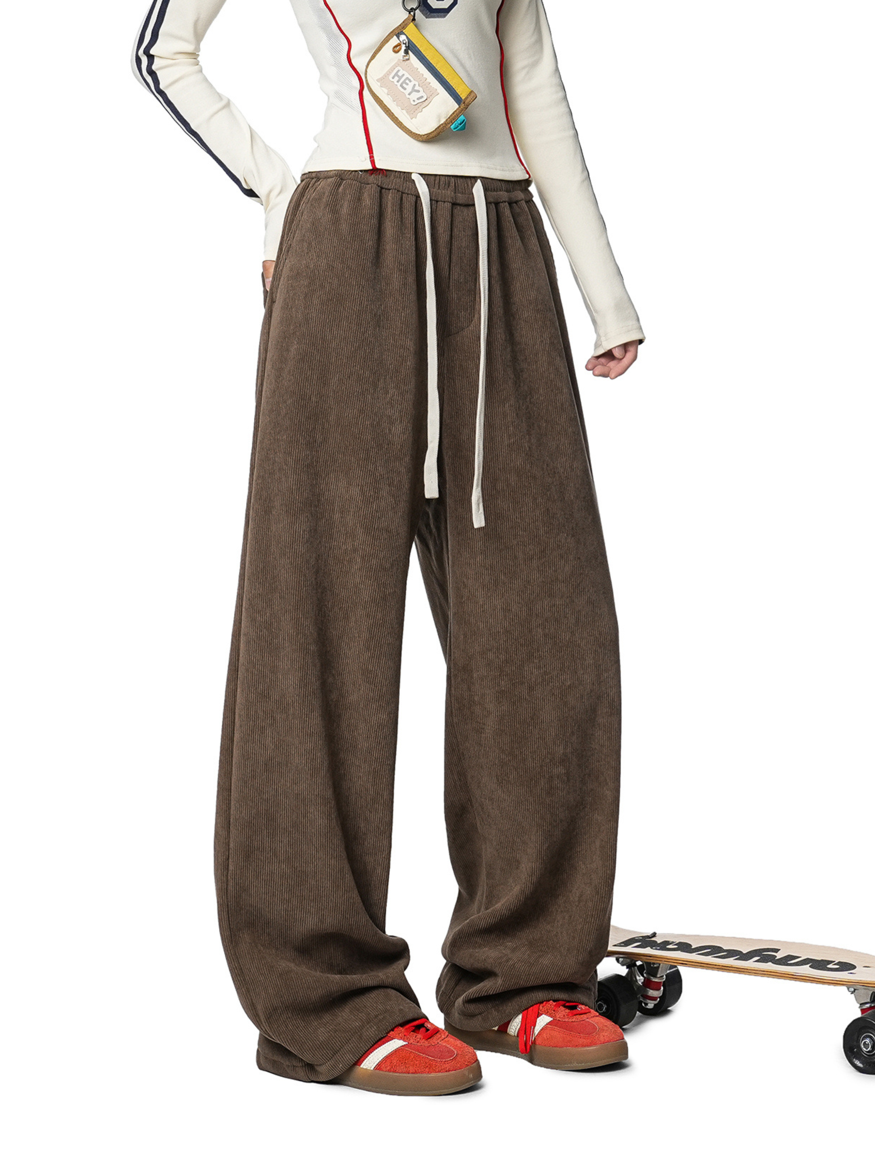 Shadewood - Women's Loose-Fit Corduroy Straight Pants