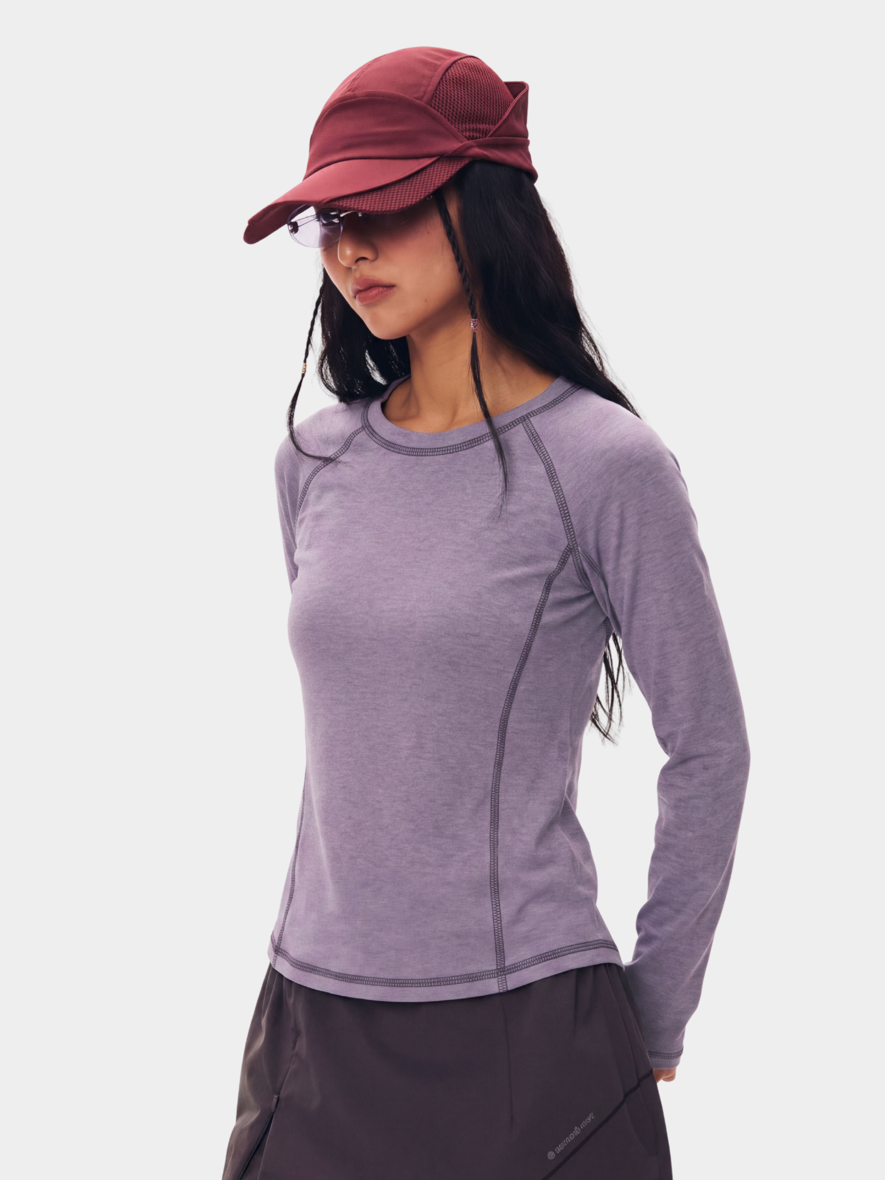 StitchFit - Women's Contrast Stitch Slim Fit Quick-Dry Long Sleeve Top