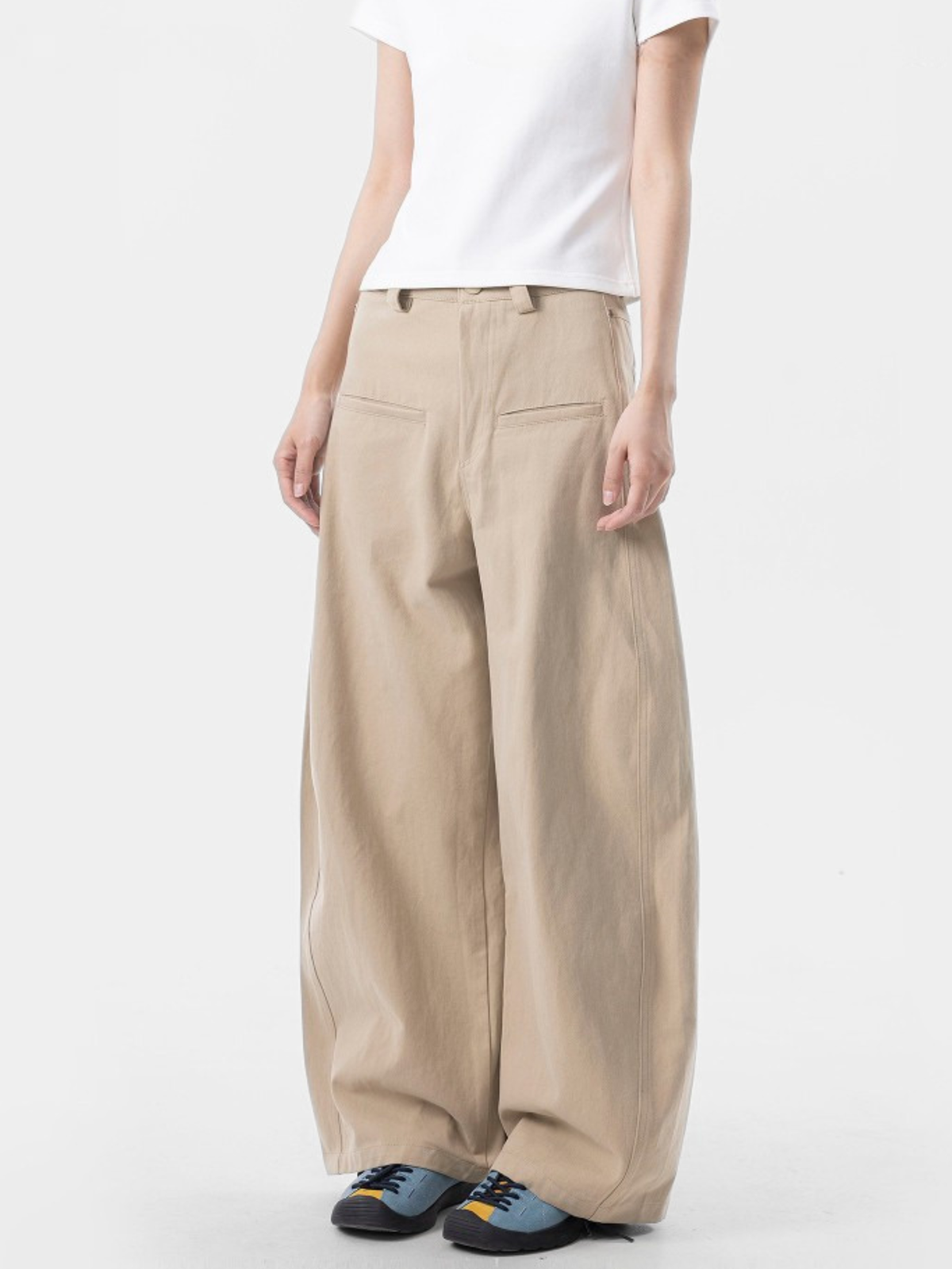 EchoLine - Unisex Natural Drape Cotton Straight-Leg Relaxed Pants