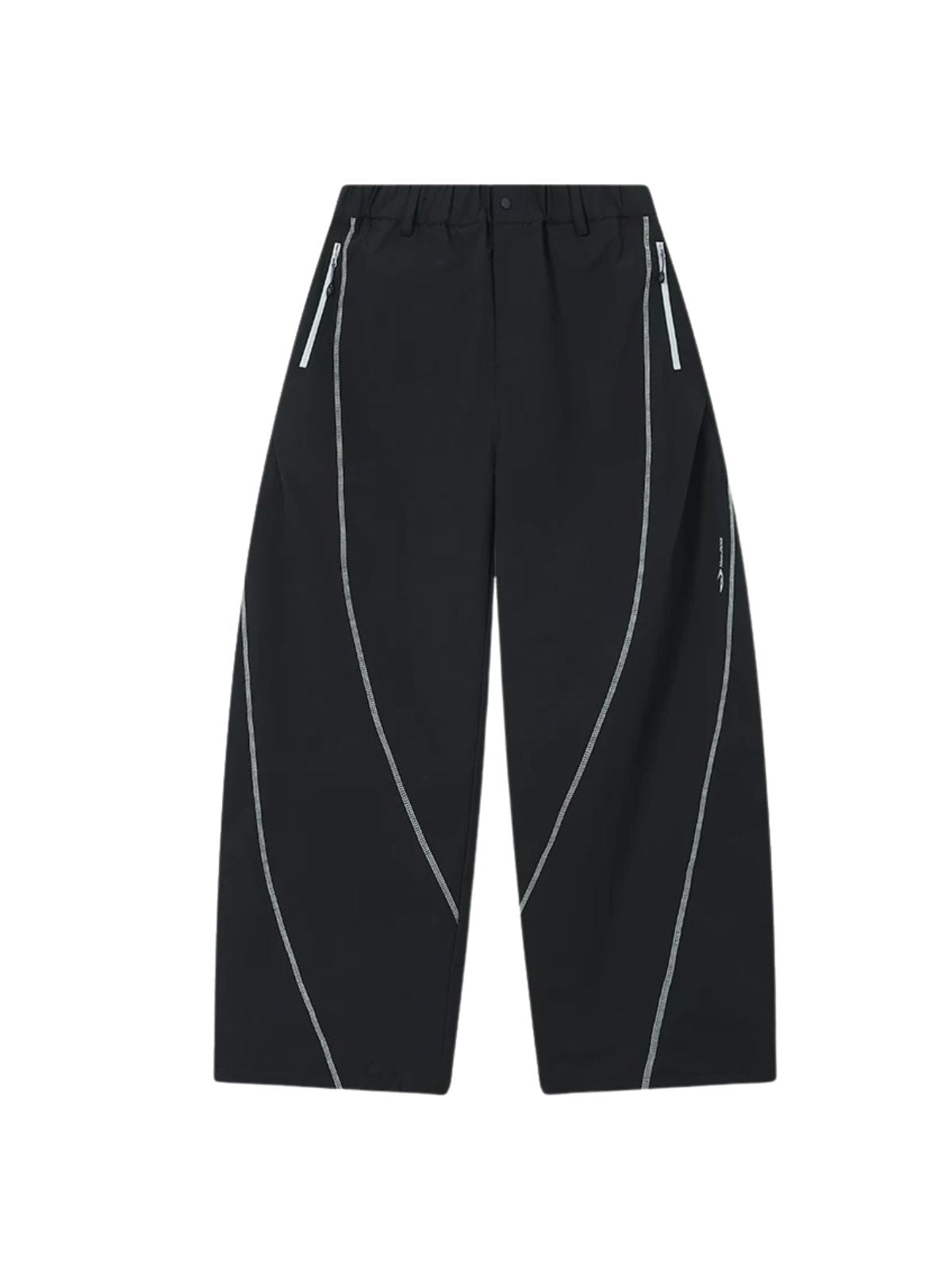 Cavefault - Water-Repellent Color-Block Curved-Leg Pants
