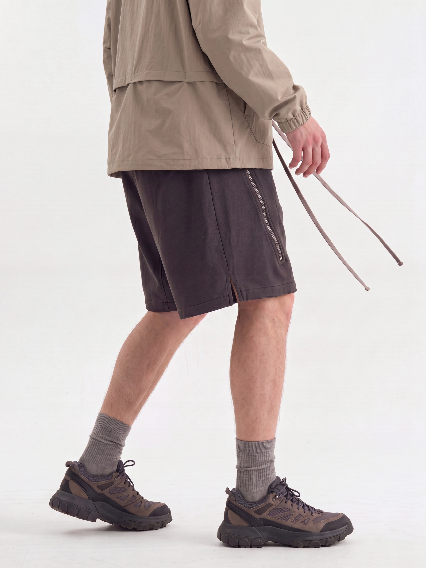 BaseRope - Men's Zipper Slit Shorts