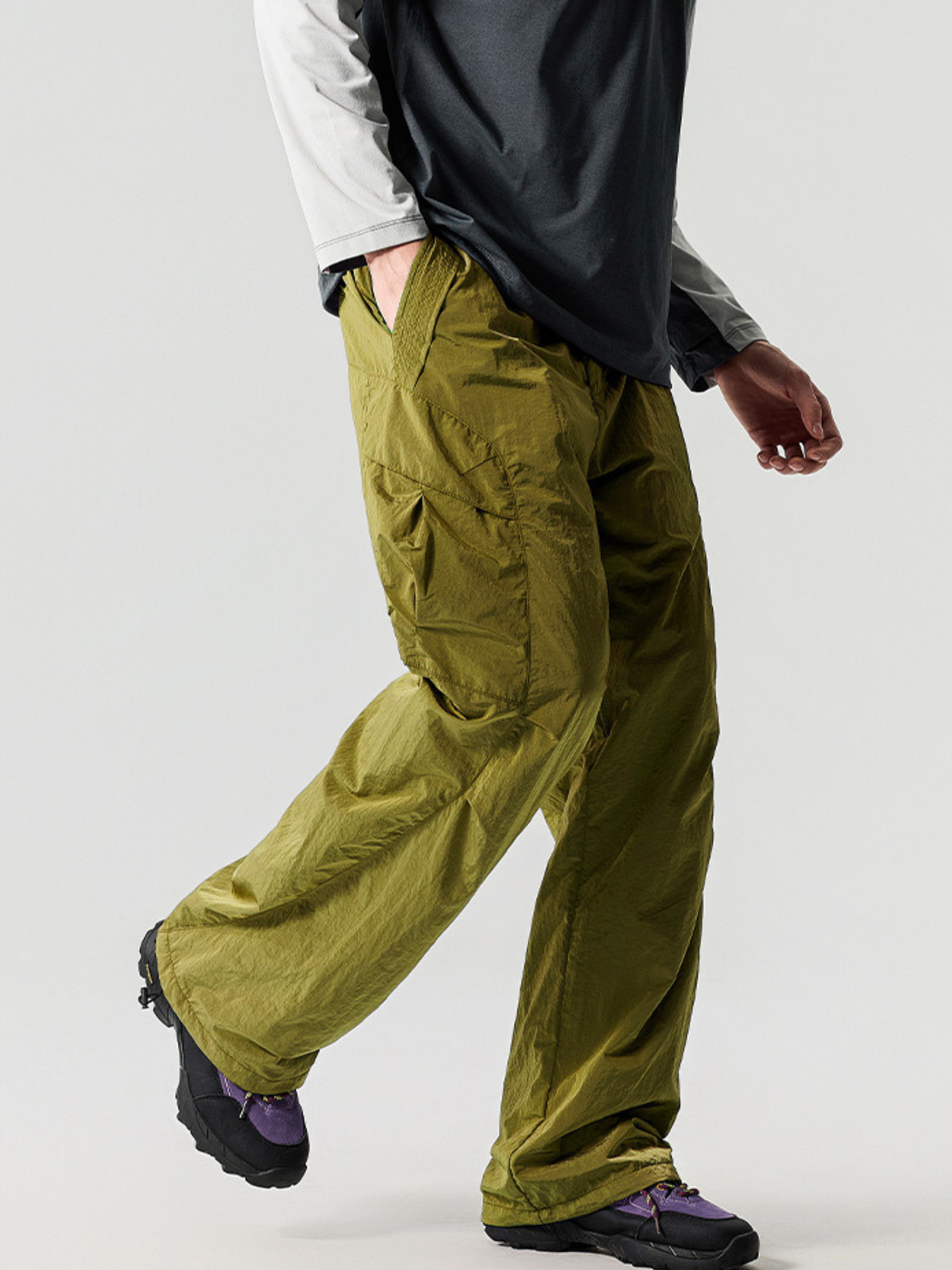 Emberwhisper - Unisex Metal Nylon Lightweight 3-Proof Cargo Pants