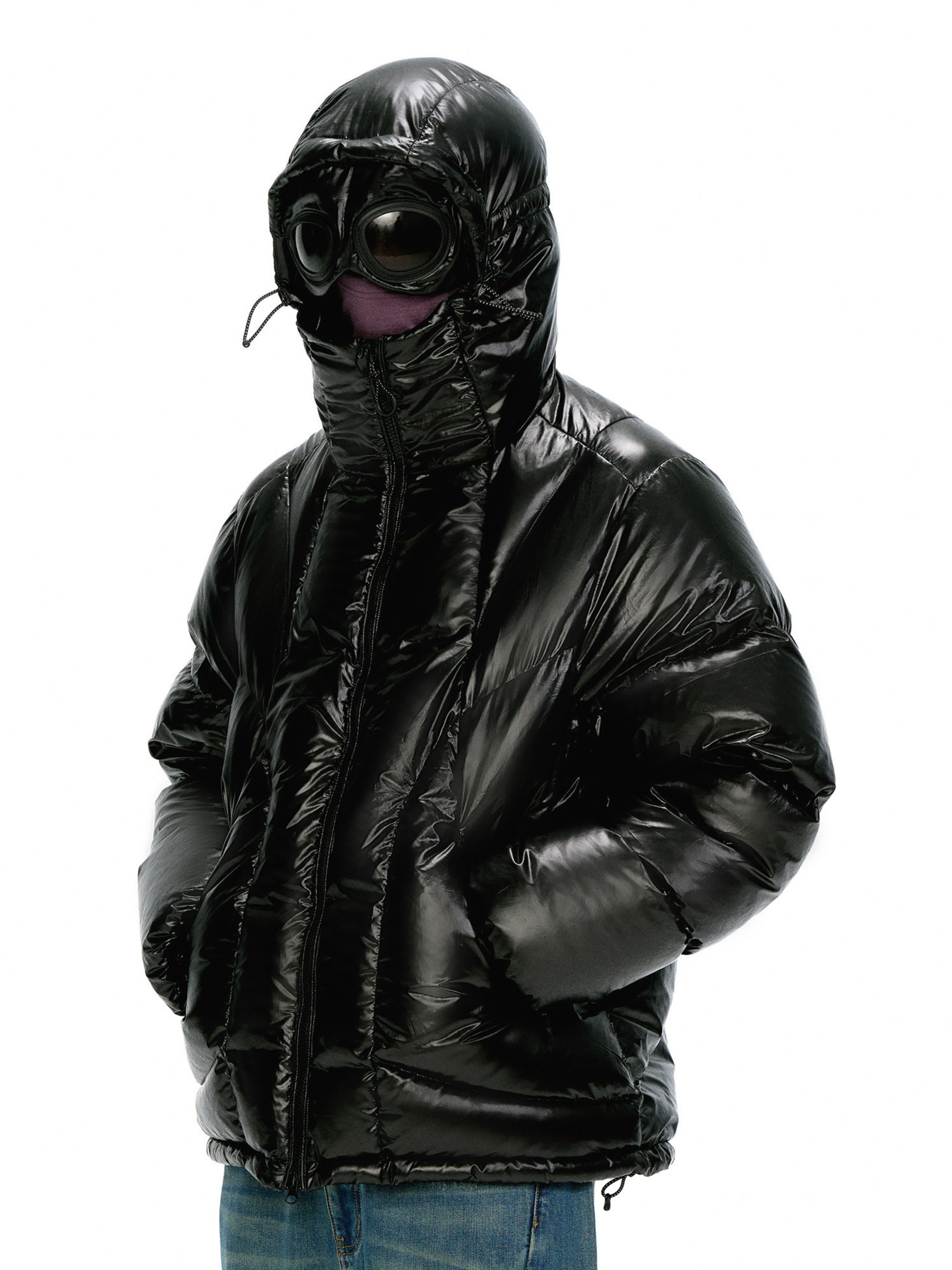 CampClip - Men's 90% White Duck Down Detachable Goggle Mask Jacket