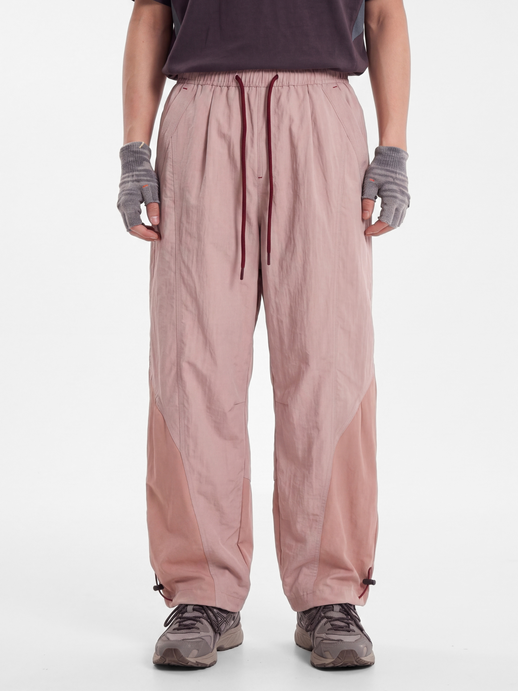 TieRidge - Unisex Lightweight Breathable Contrast-Stitch Paratrooper Pants
