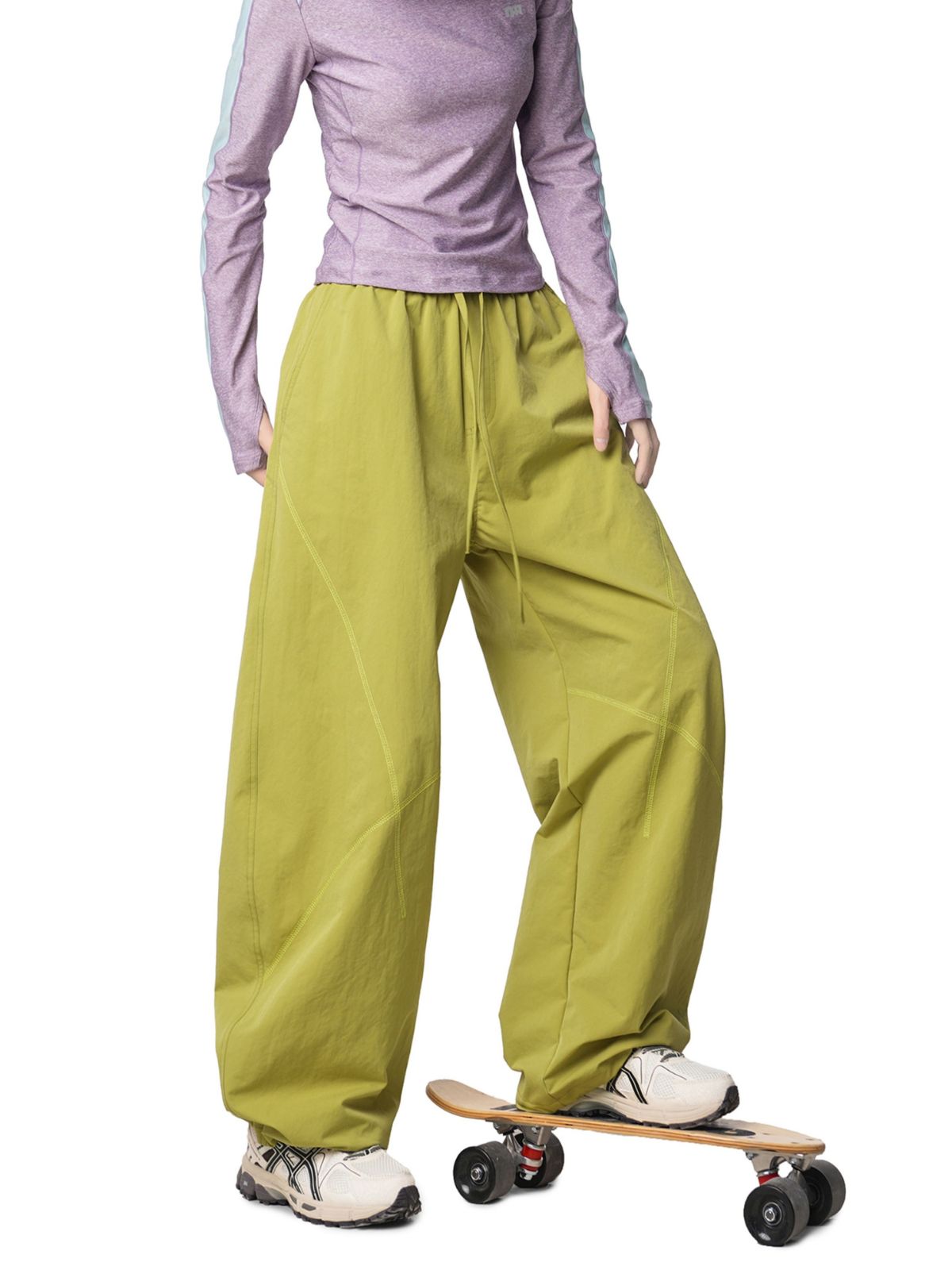 FrostDash - Lightweight Loose Colorblock Hasso Stitch Pants
