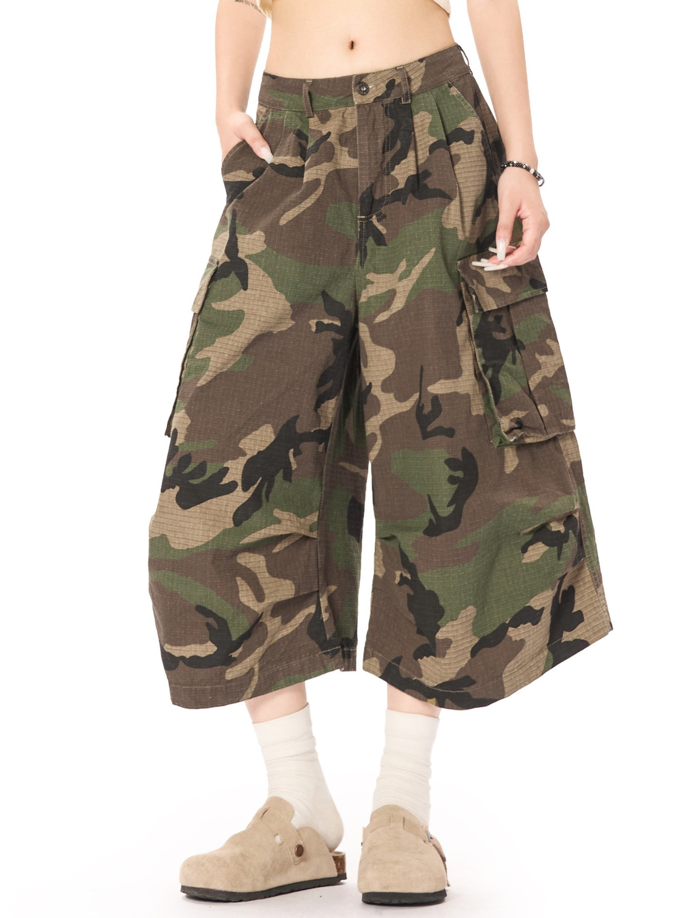 WolfDrop - Women's Camouflage Denim Shorts