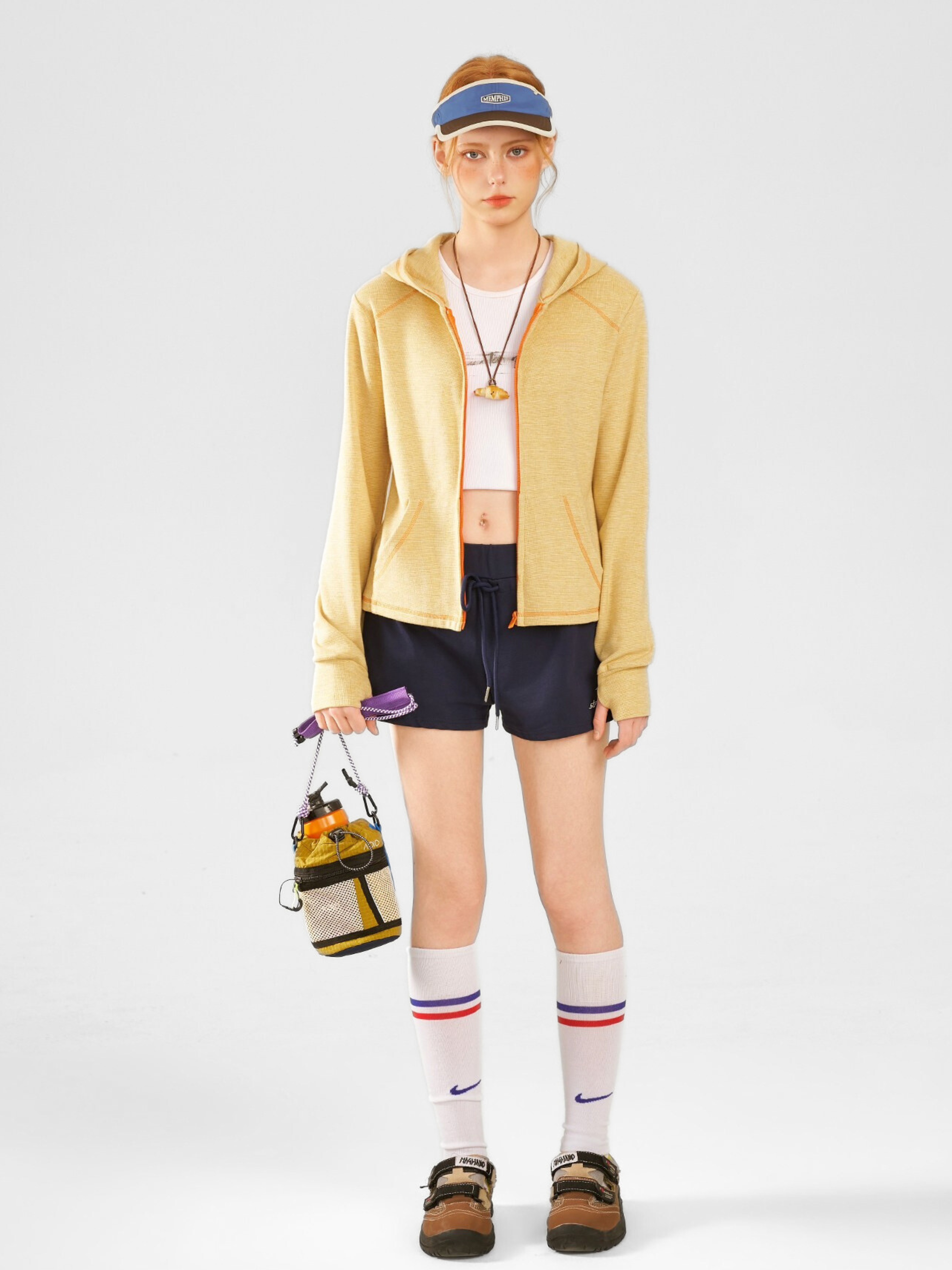 OwlCrag - Women's Slim-Fit Contrast Stitch Zip-Up Jacket