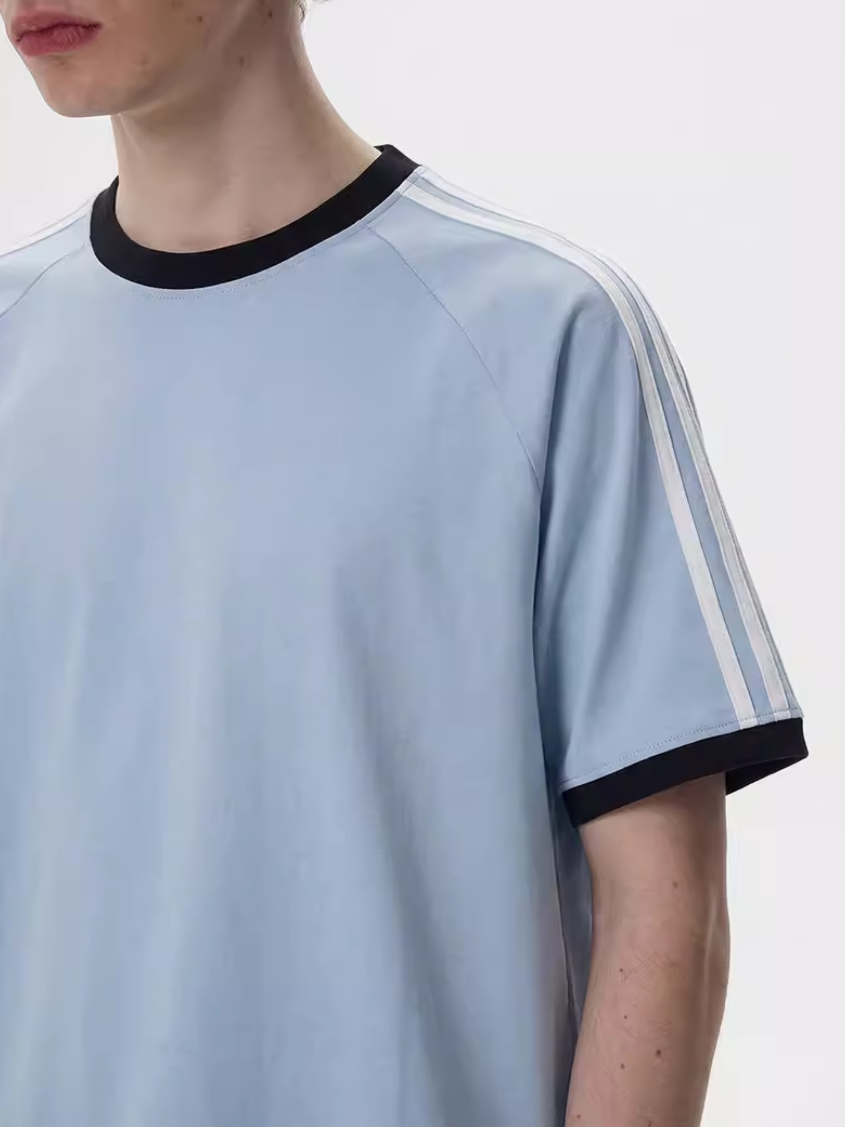 Dusttrail - Unisex Colorblock Cooling Striped Quick-Dry T-Shirt