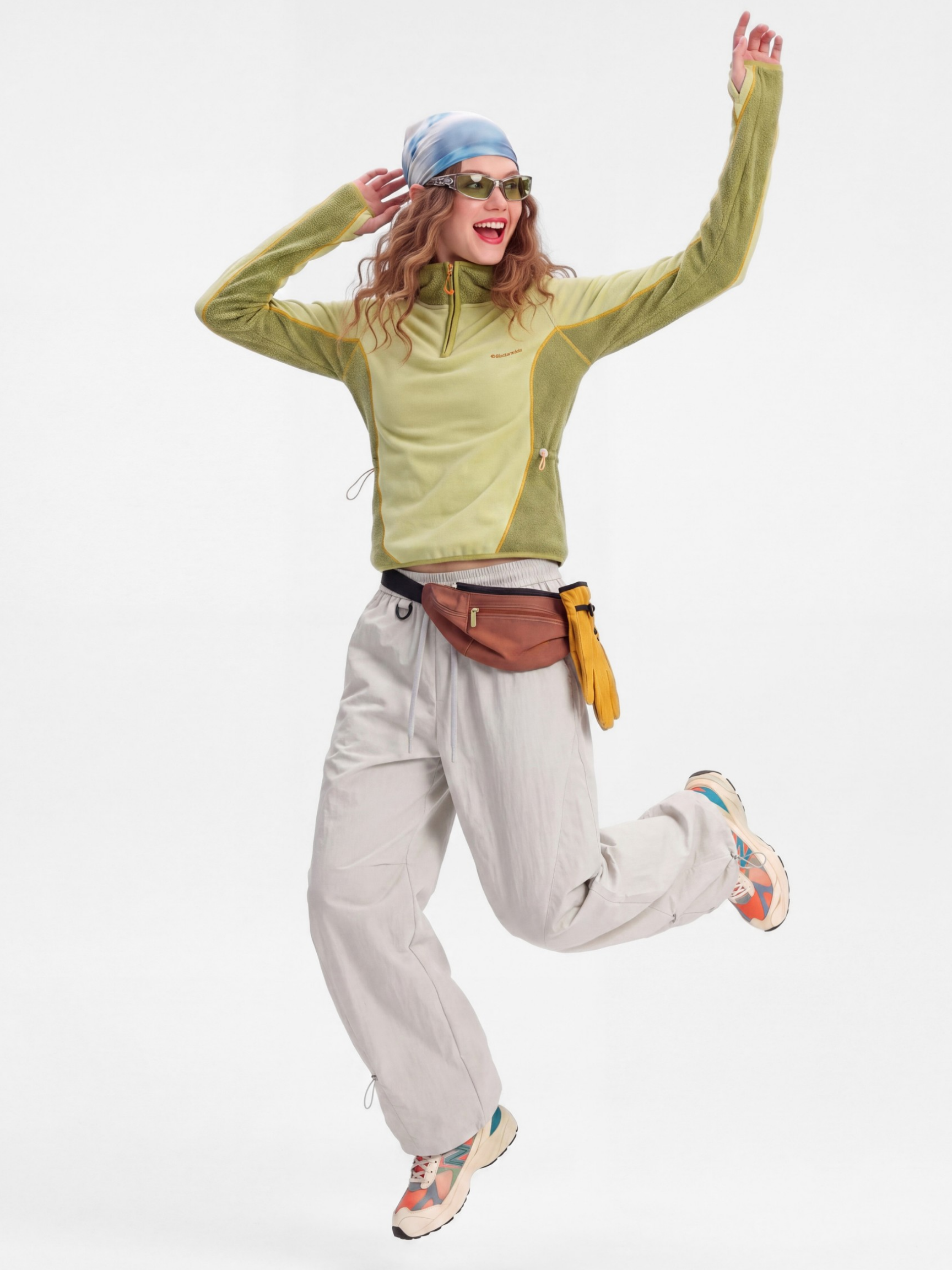 FadeSplit - Women's Fleece-Lined Utility Half-Zip Long-Sleeve Top