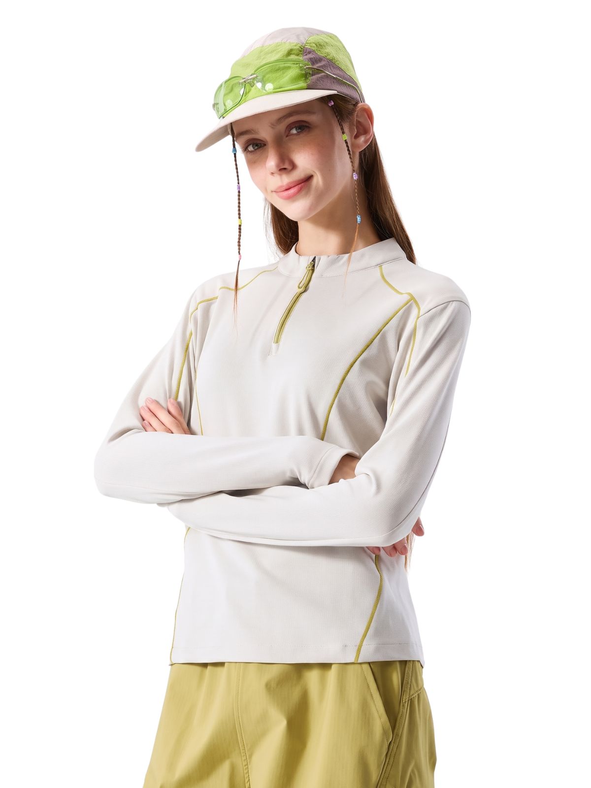HawkTract - Women's UPF 50+ Antibacterial Quick-Dry Half-Zip T-Shirt