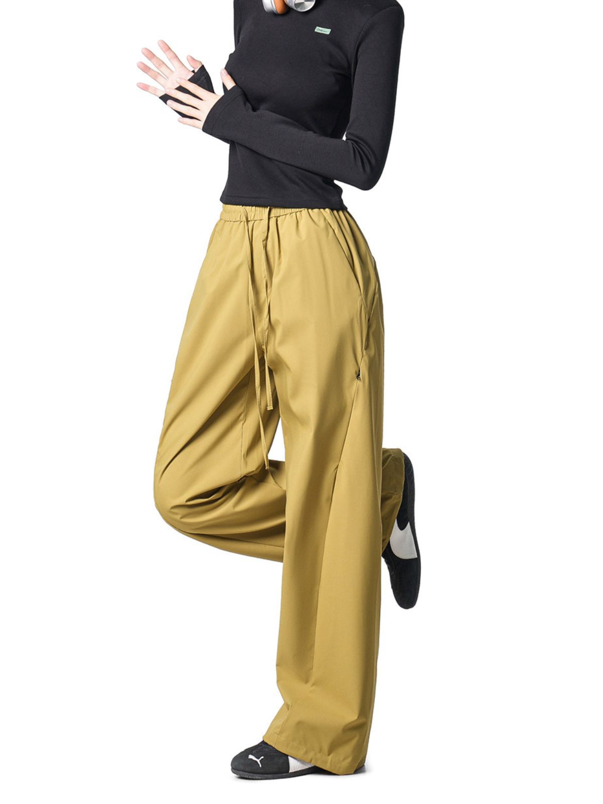 Gusttrek - Geometric Seam Relaxed Straight-Leg Pants