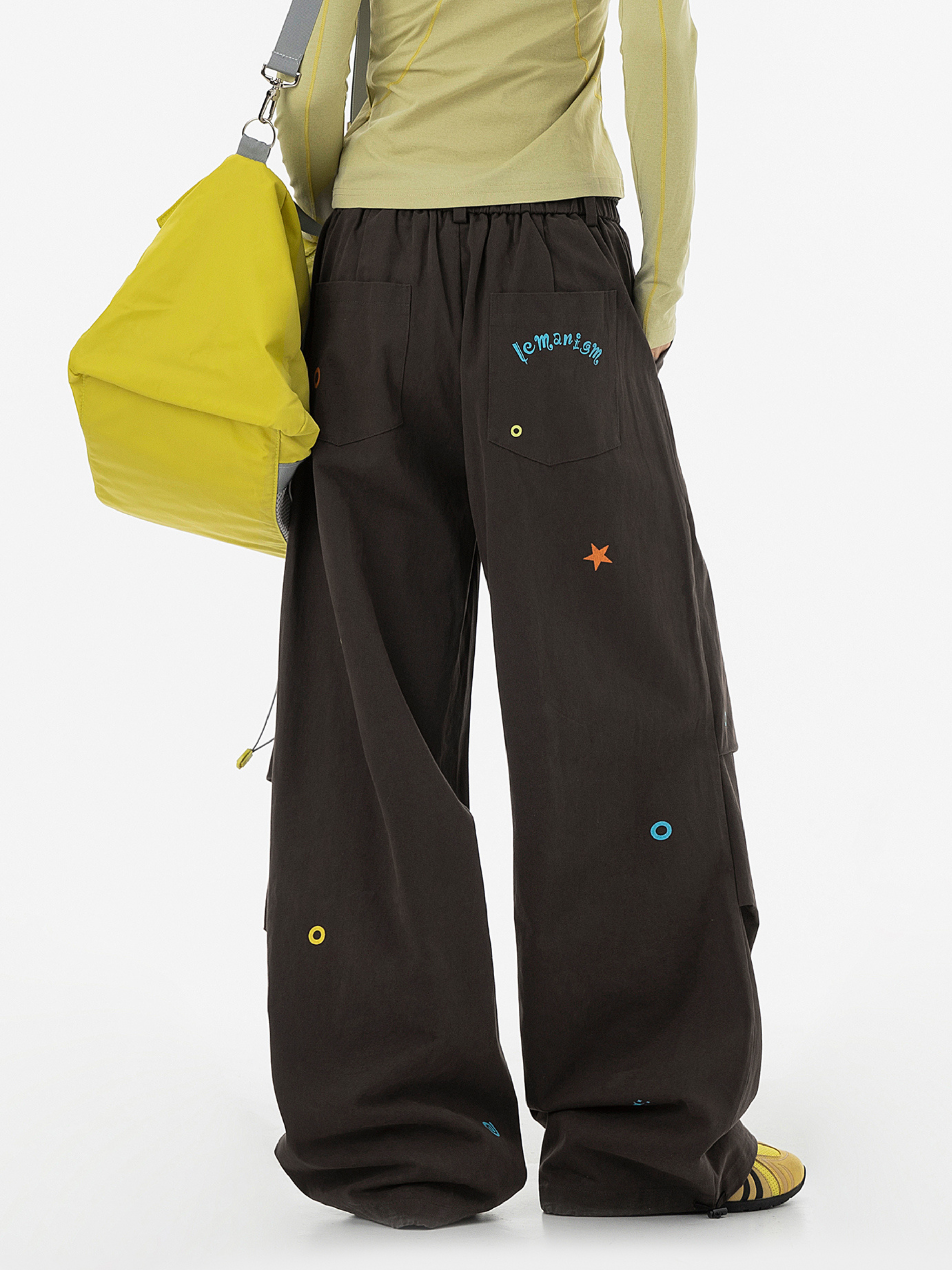 FrostTop - Women's Pure Cotton Straight-Leg Curved Pleat Paratrooper Pants