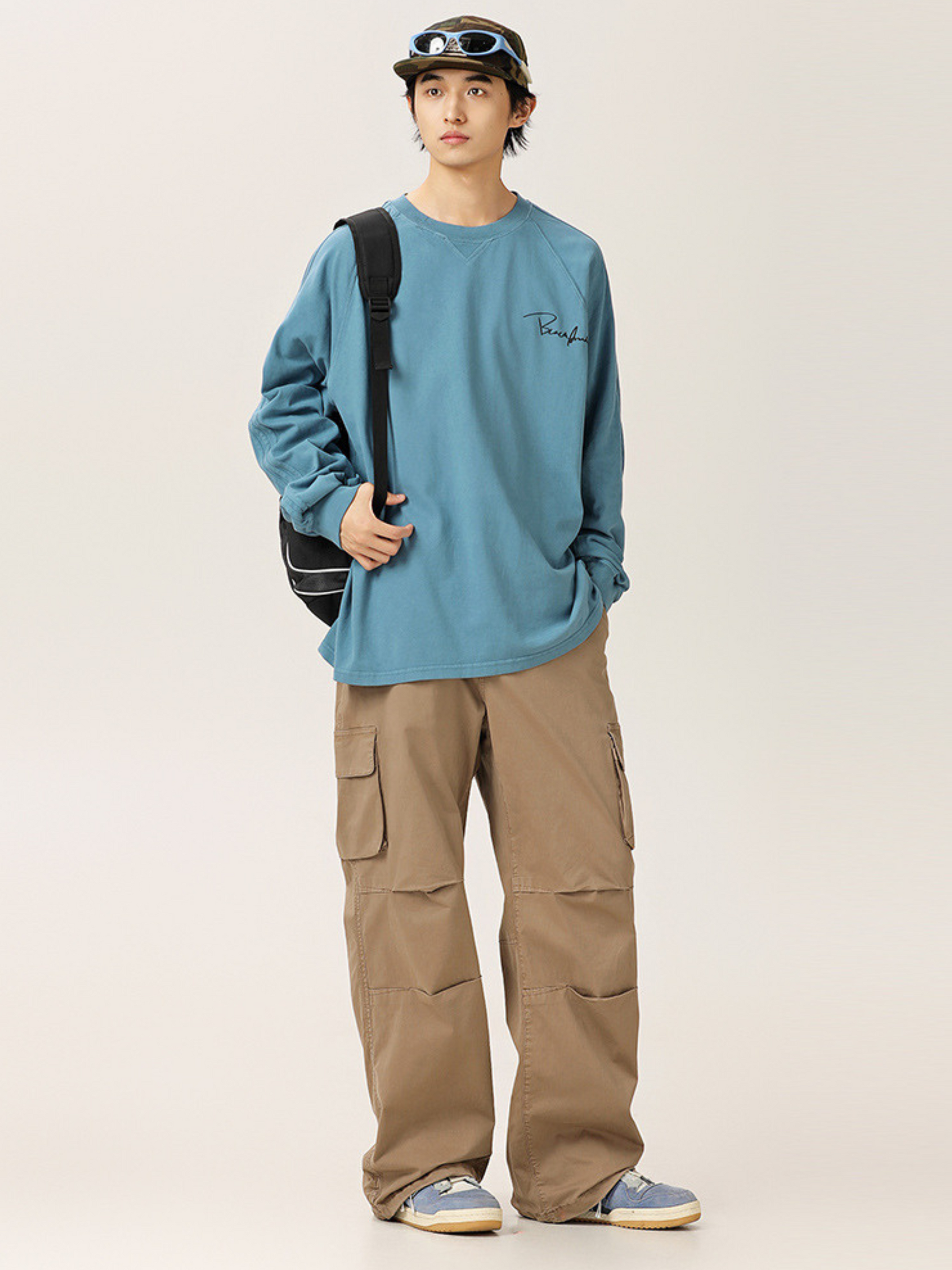 EagleNest - Unisex Loose Straight-Leg Utility Pants with Adjustable Hem GONGGAR SPORTS