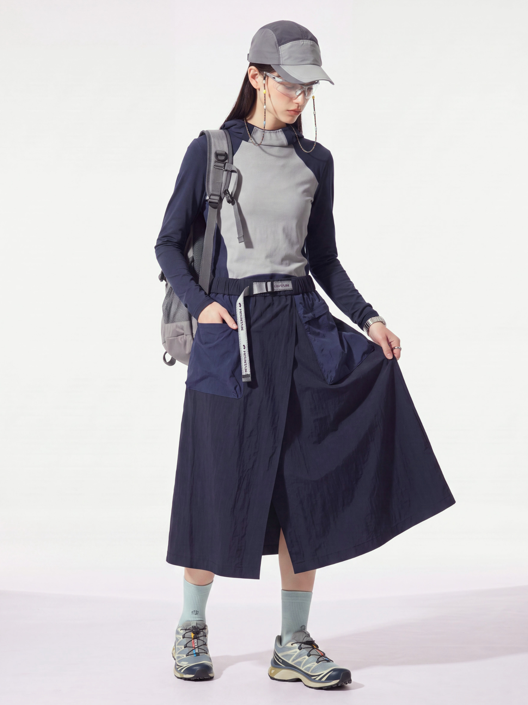 FloatDual - Women's Water-Repellent Quick-Dry Color-Block Outdoor Skirt