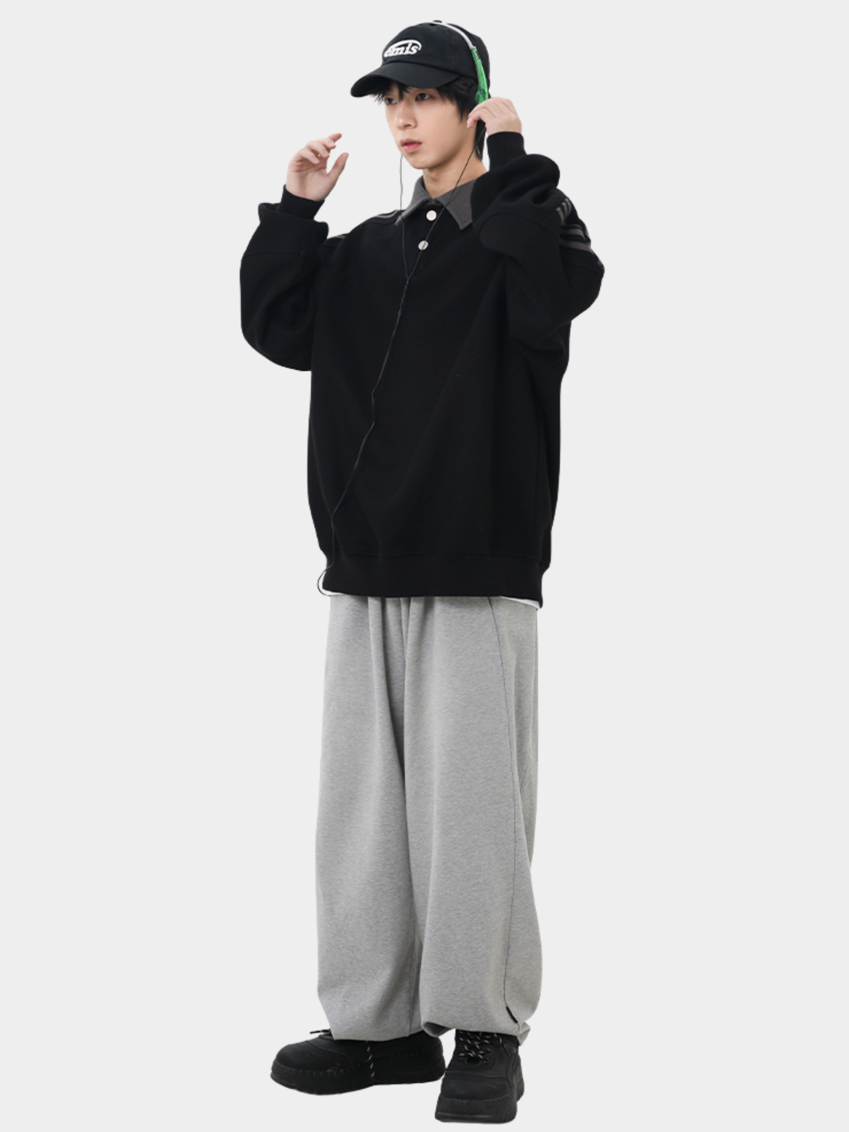 DryFlask - Men's Polo Collar Pullover Sweatshirt