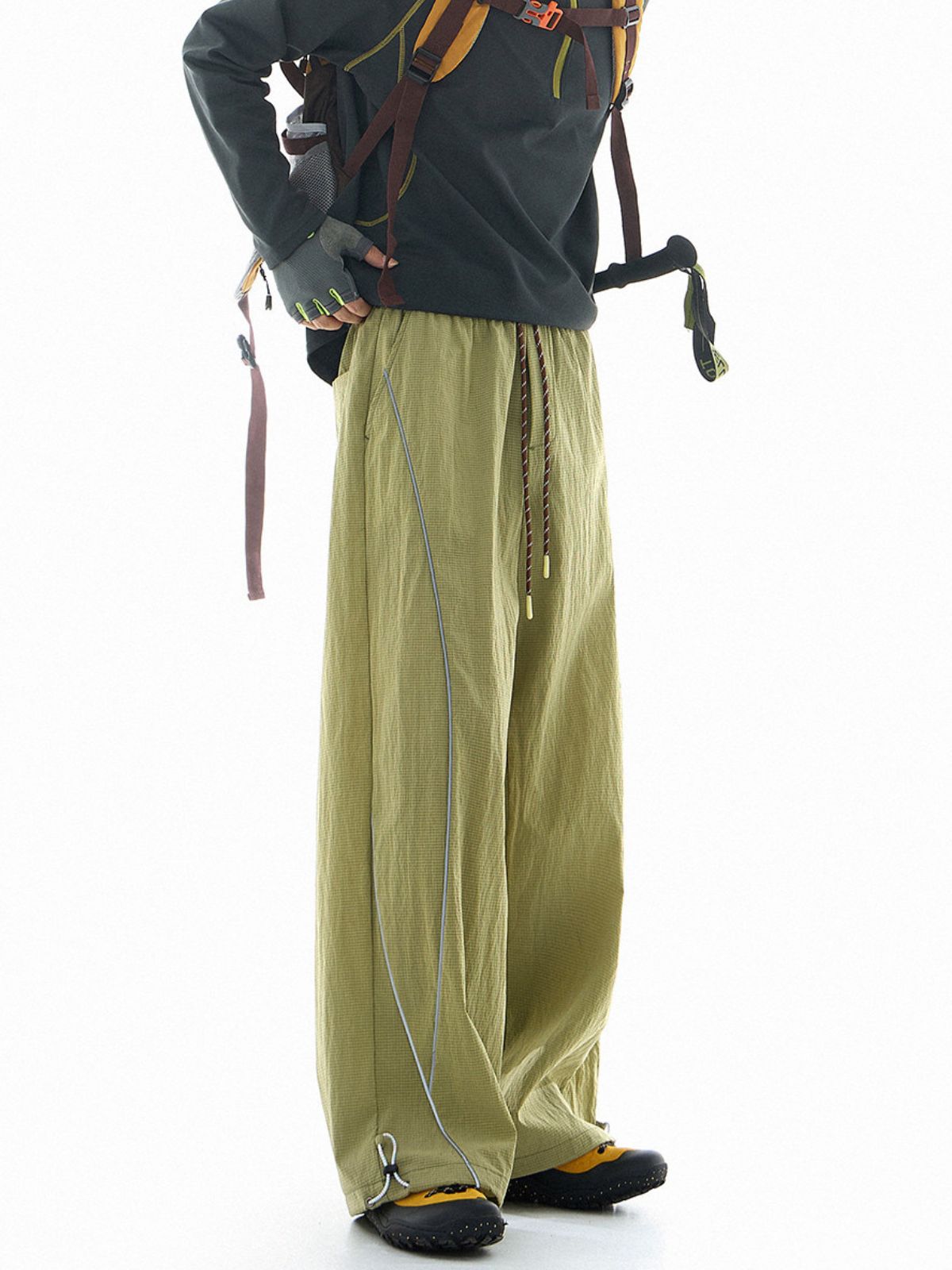 Shadetrek - Lightweight & Reflective Color-Block Wide-Leg Pants