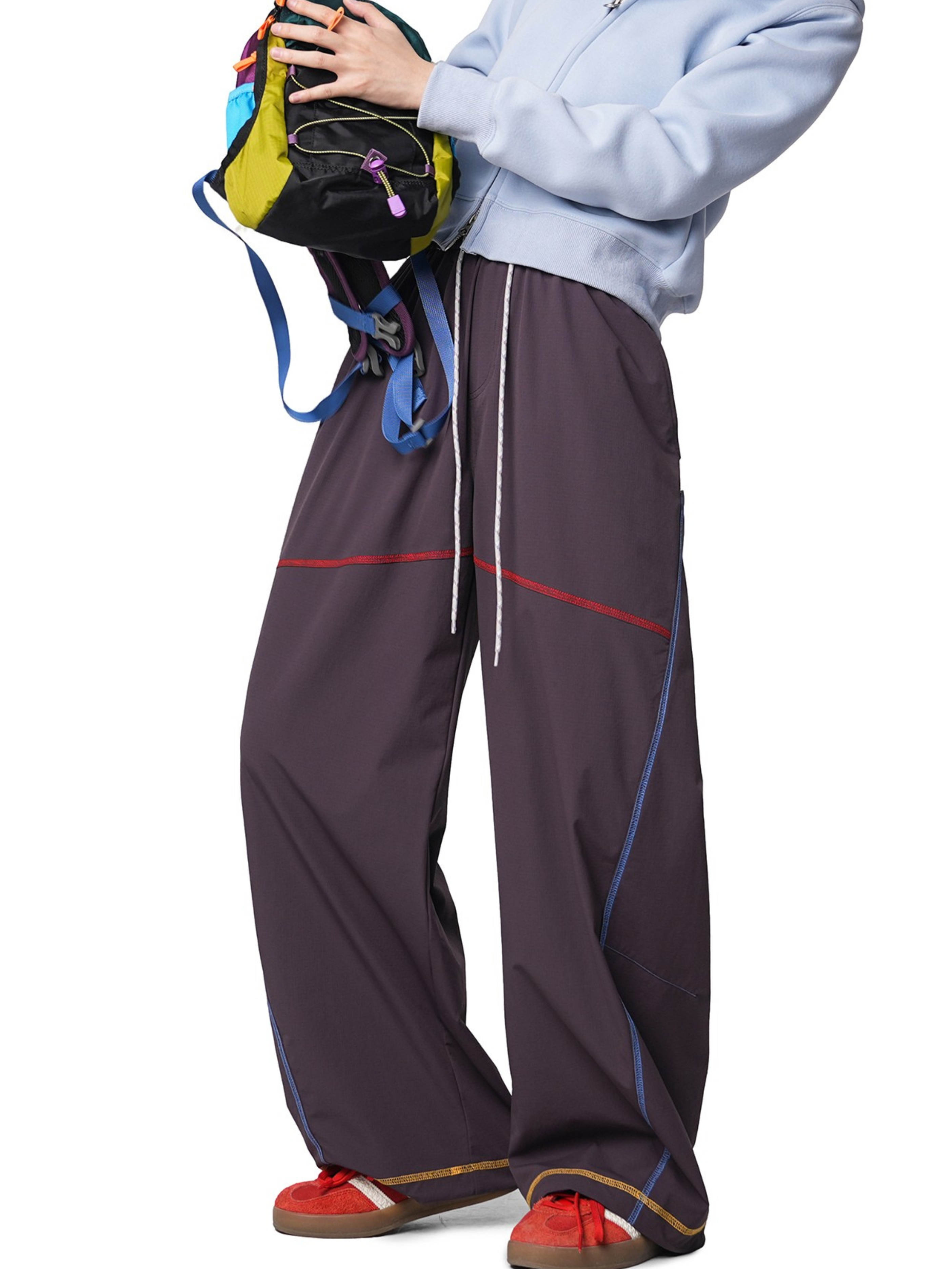 Summitpath - Women's Colorblock Hassel Stitch Straight Casual Pants