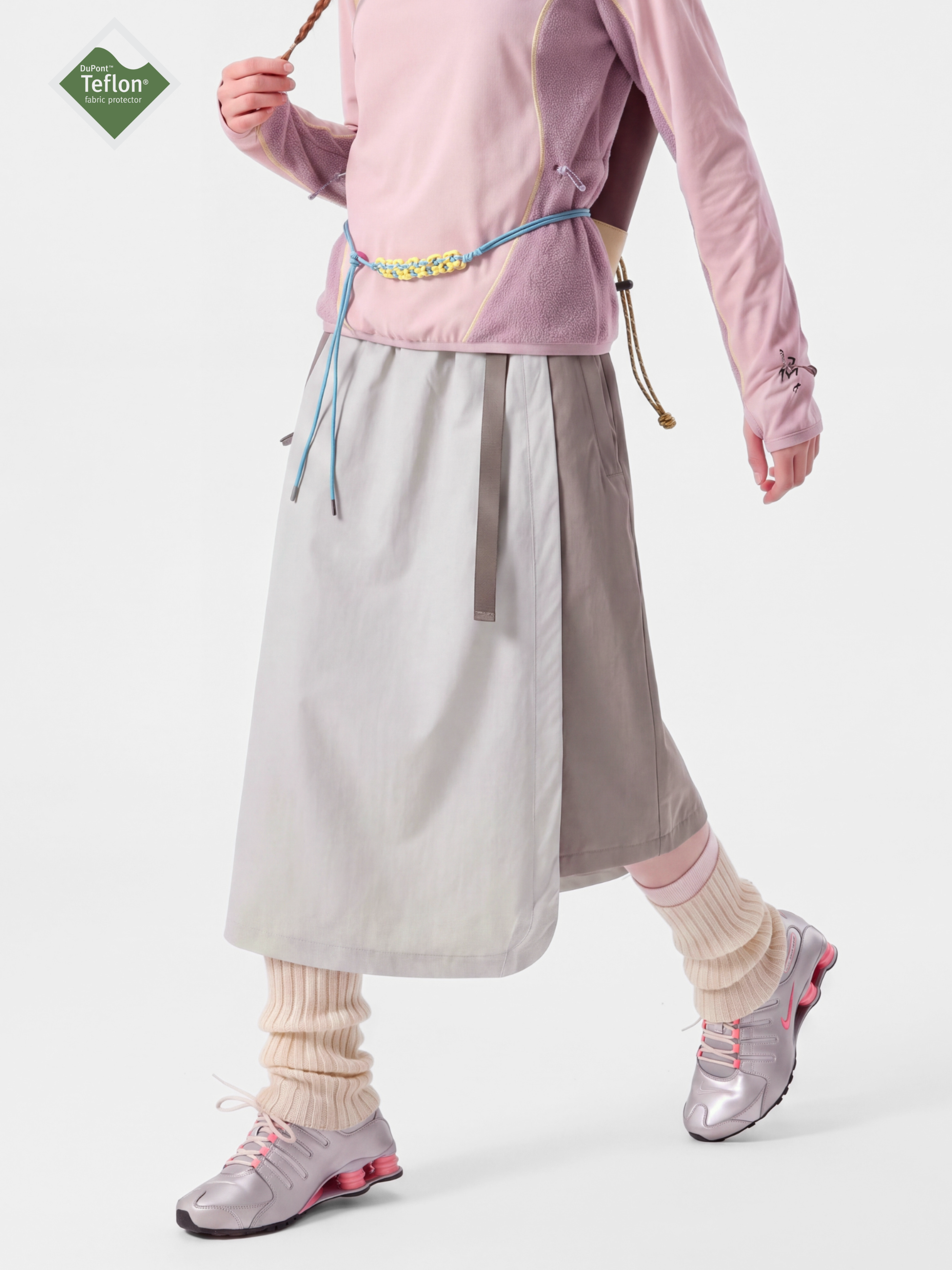 ScuffDrape - Women's Teflon® Water-Repellent Color-Block A-Line Skirt