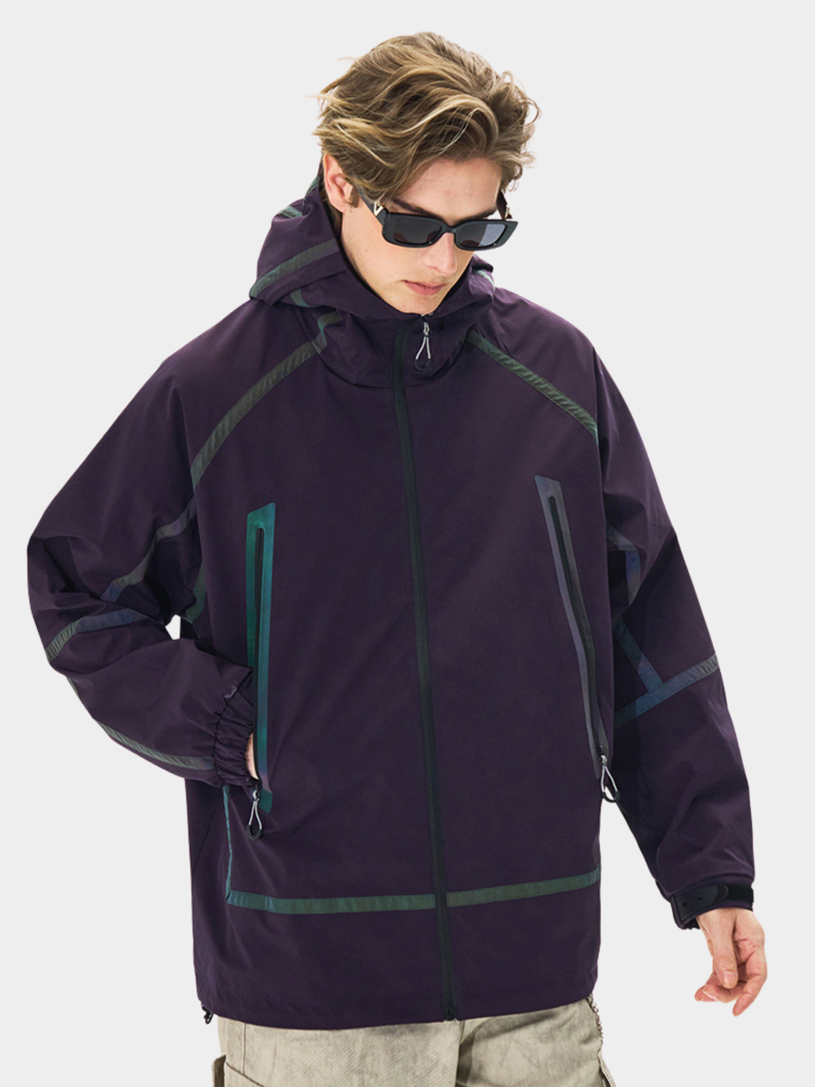 CougarBoard - Unisex Loose Fit Reflective Hooded Utility Jacket