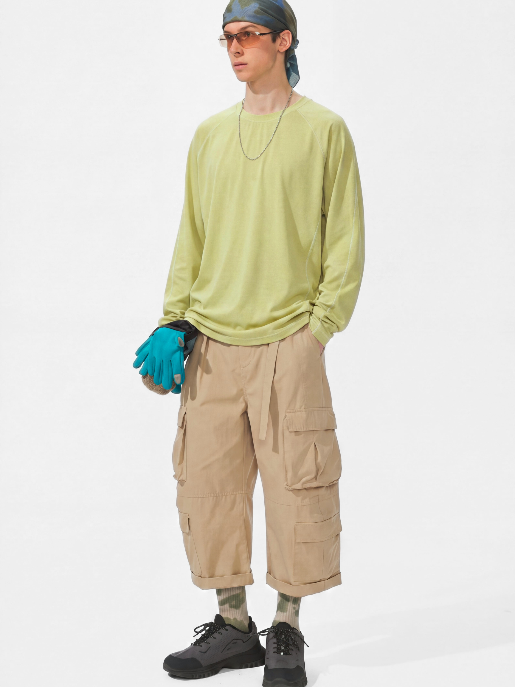 Castmark - Deconstructed Oversized-Pocket Utility Cropped Pants